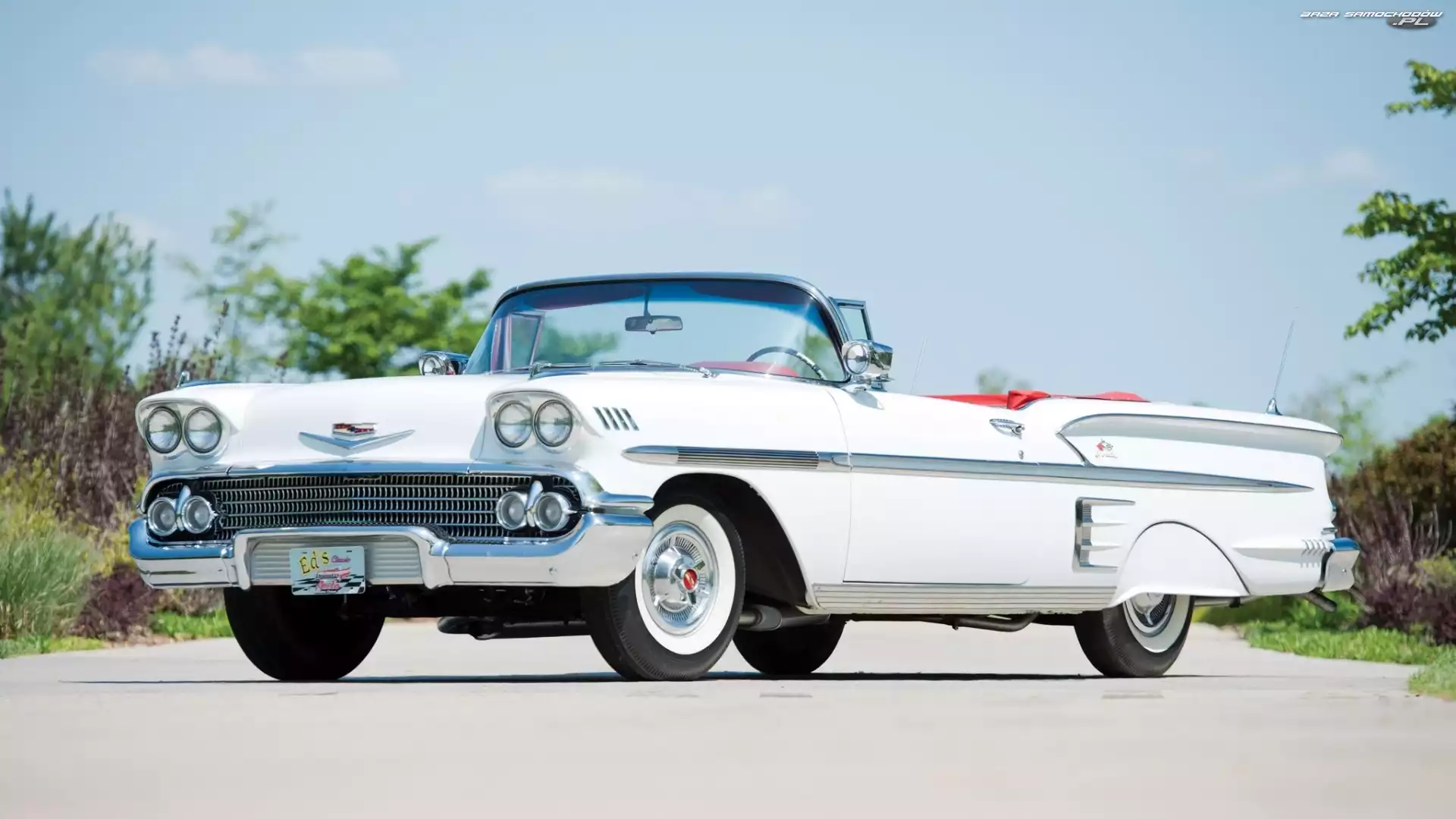Biały, 1958, Zabytkowy, Chevrolet Impala