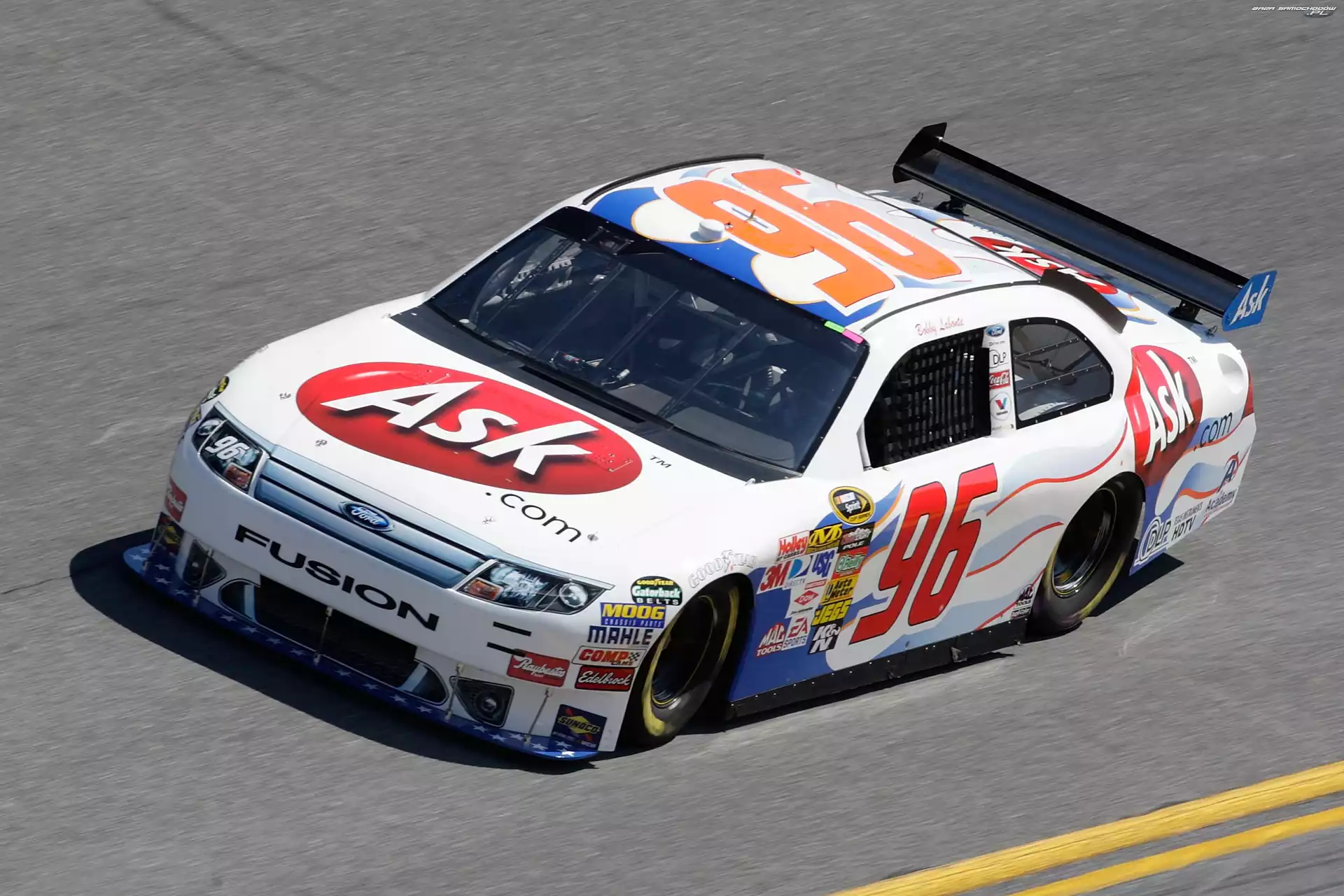 Biały, Fusion, Nascar, Ford