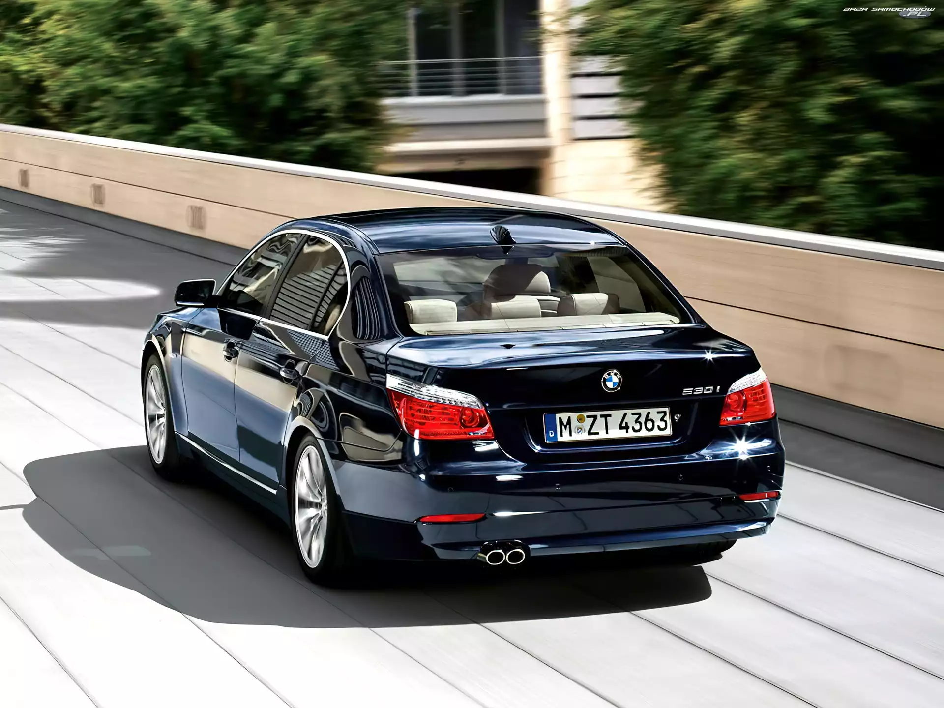 Granatowy, BMW 5, Trasa, E60