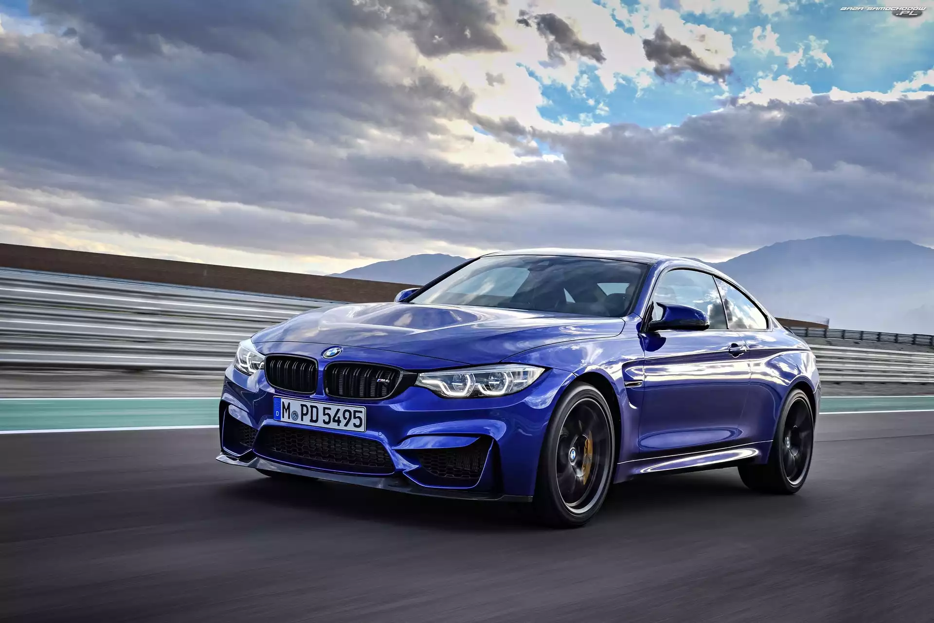 BMW M4 CS, 2017, Niebieskie, Coupe