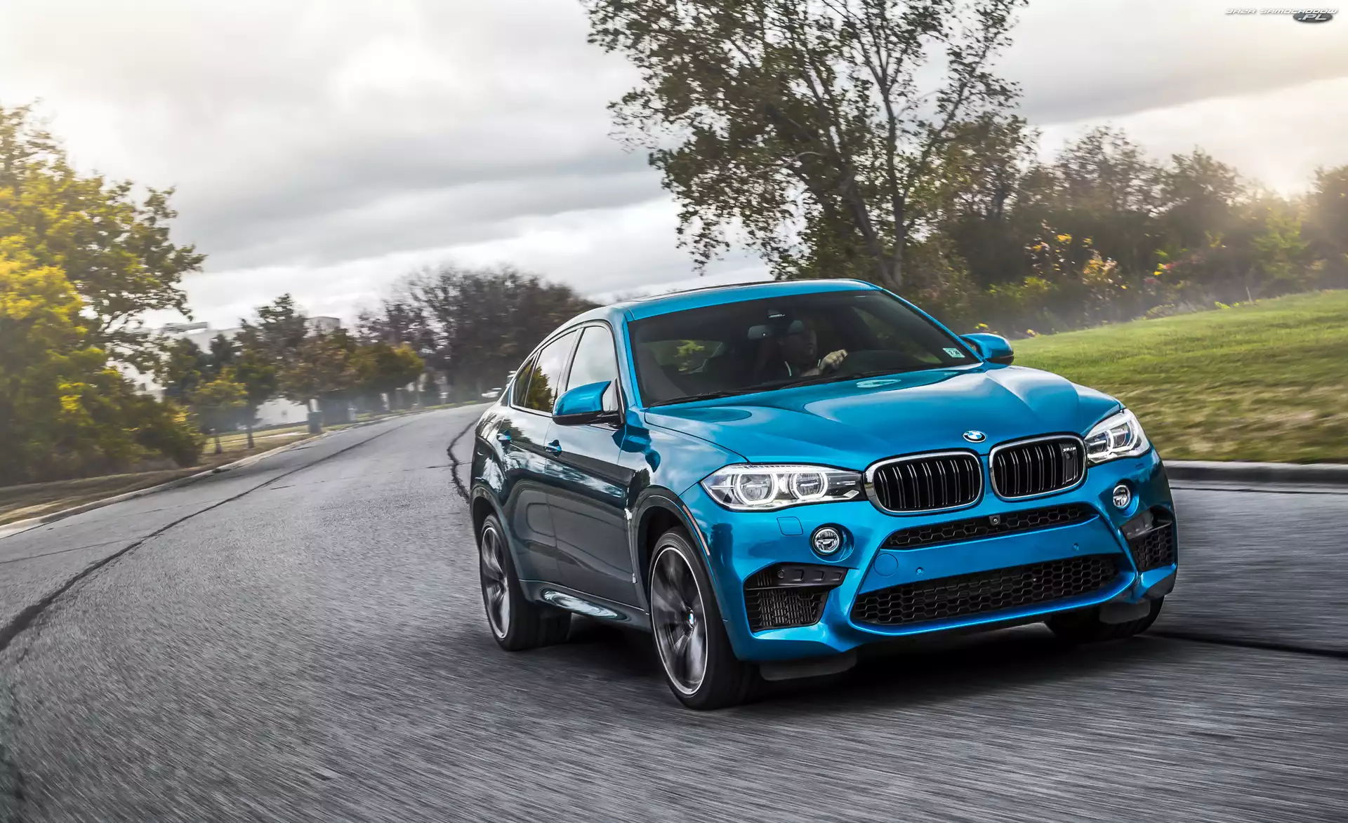 BMW X6 M, 2015, Niebieskie, F86