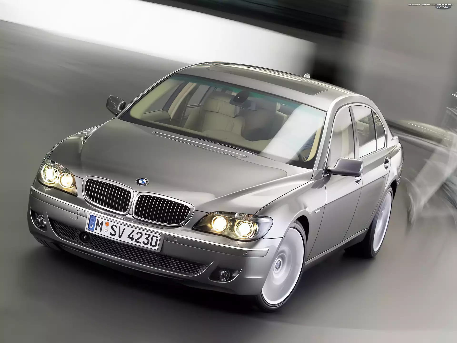 Bmw Seria 7, Zakręt, Srebrny, E66