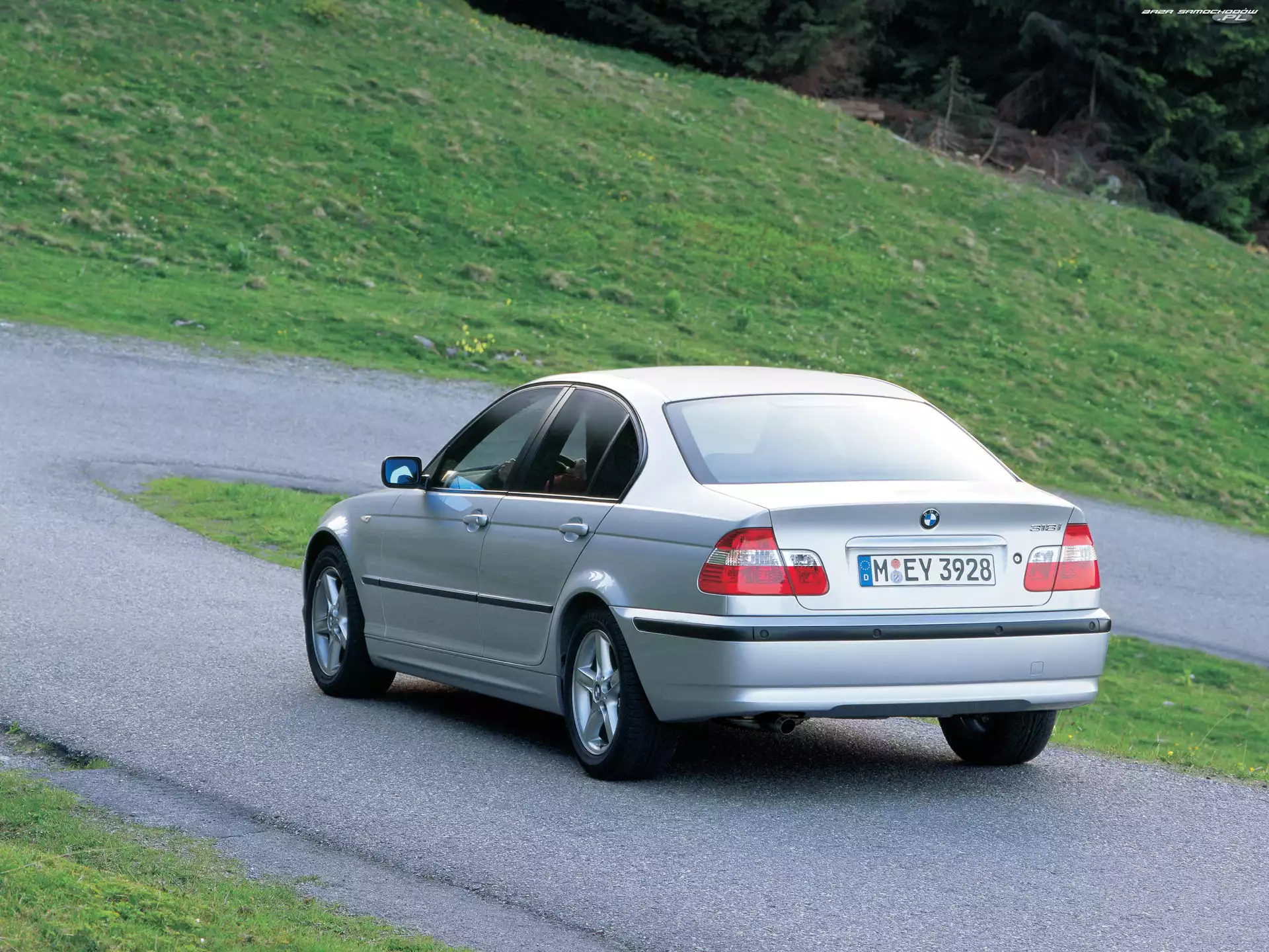BMW, Sedan, Srebrny, E46