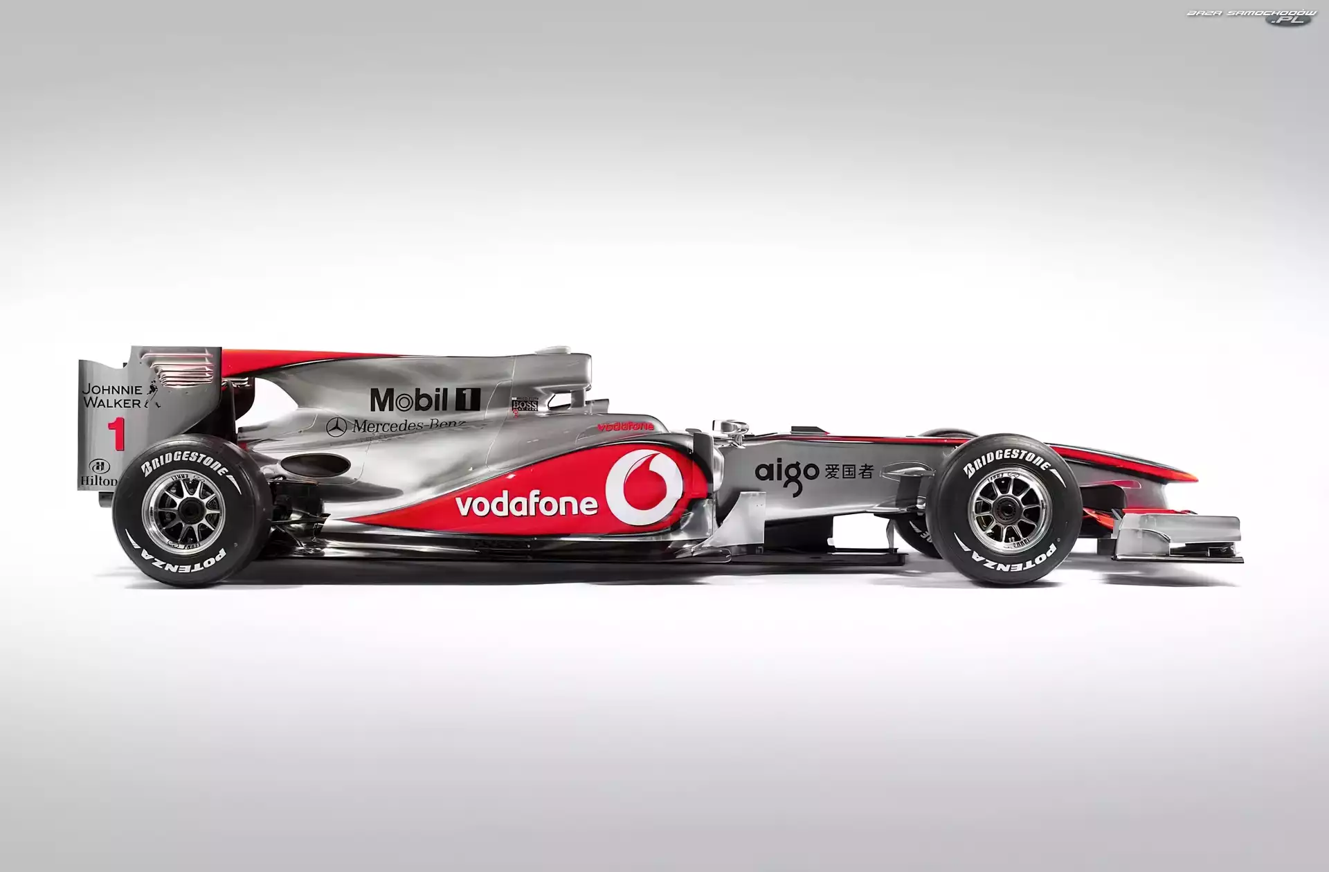 Prawy, Bolid, Bok, F1, Mercedes
