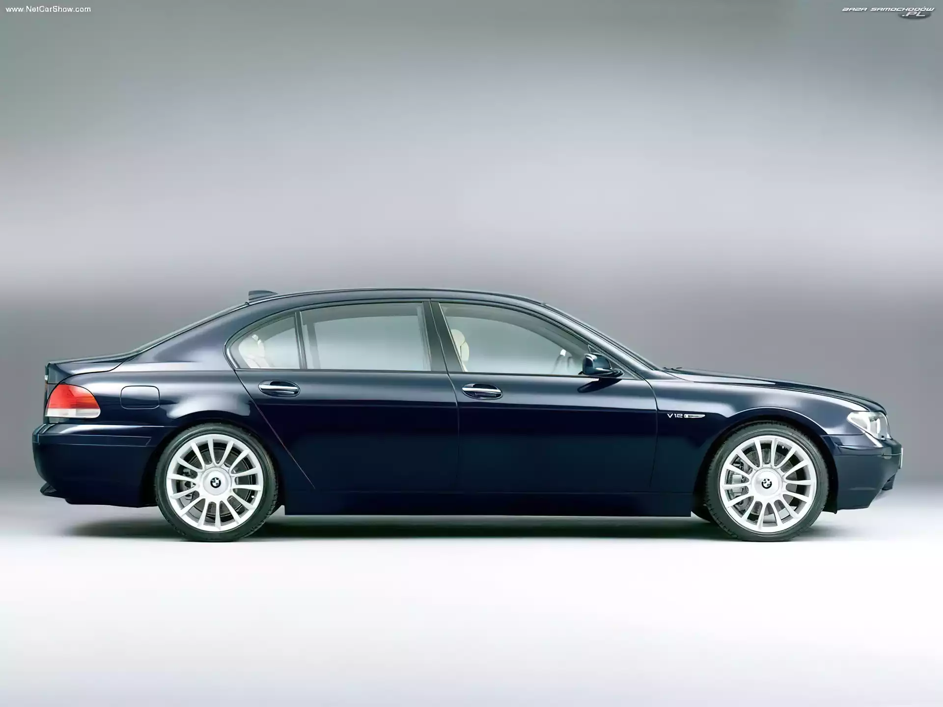 Prawy, E65, Bok, Granatowy, BMW 7