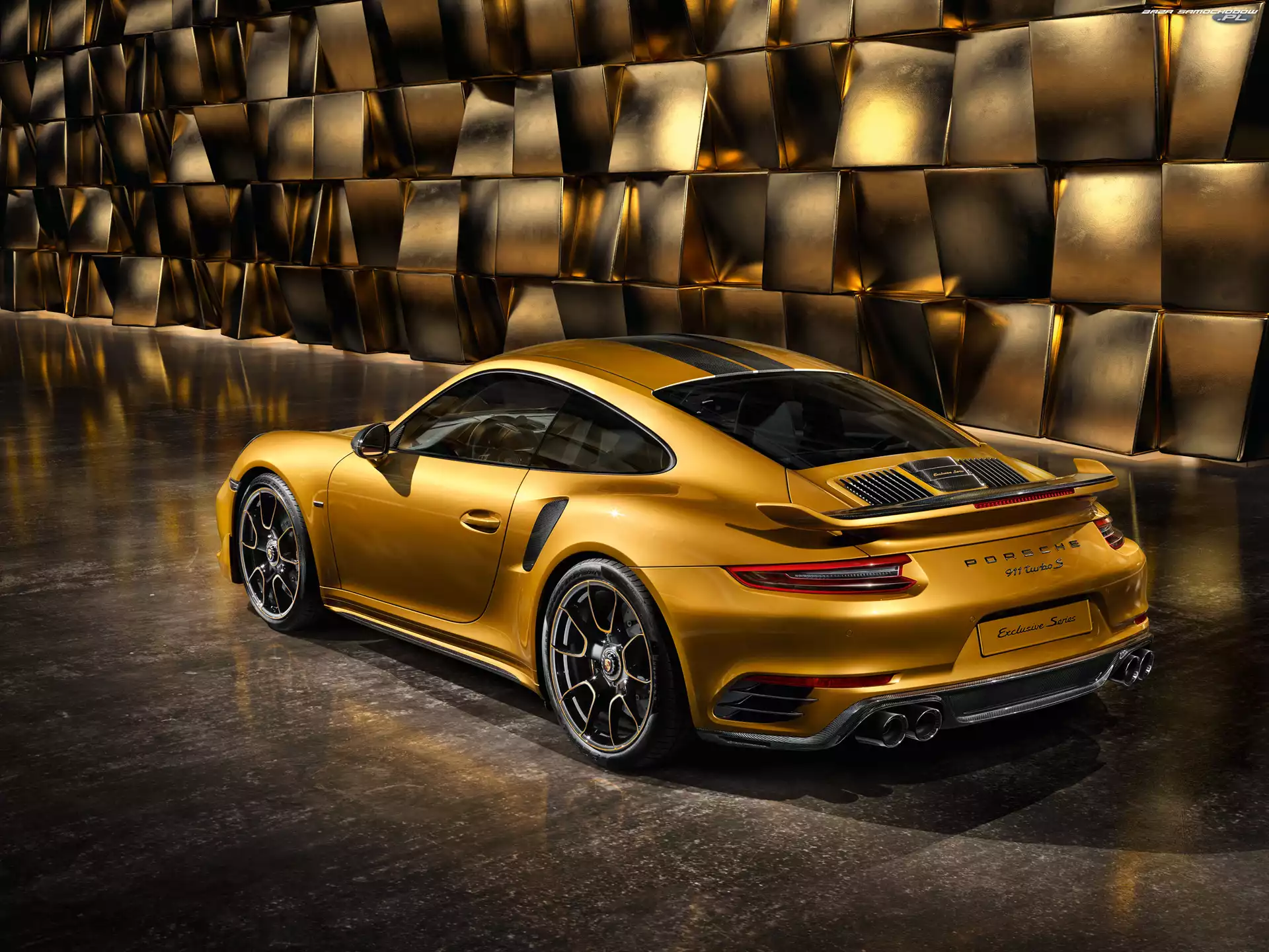 2018, Tył, Porsche 911 Turbo S Exclusive Series, Bok