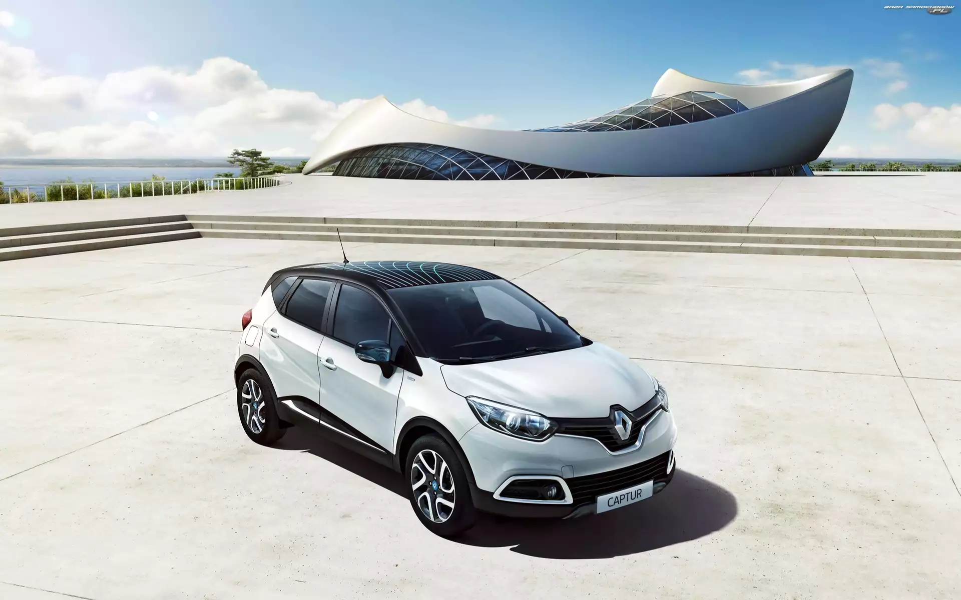 Budynek, Biały, Renault Captur