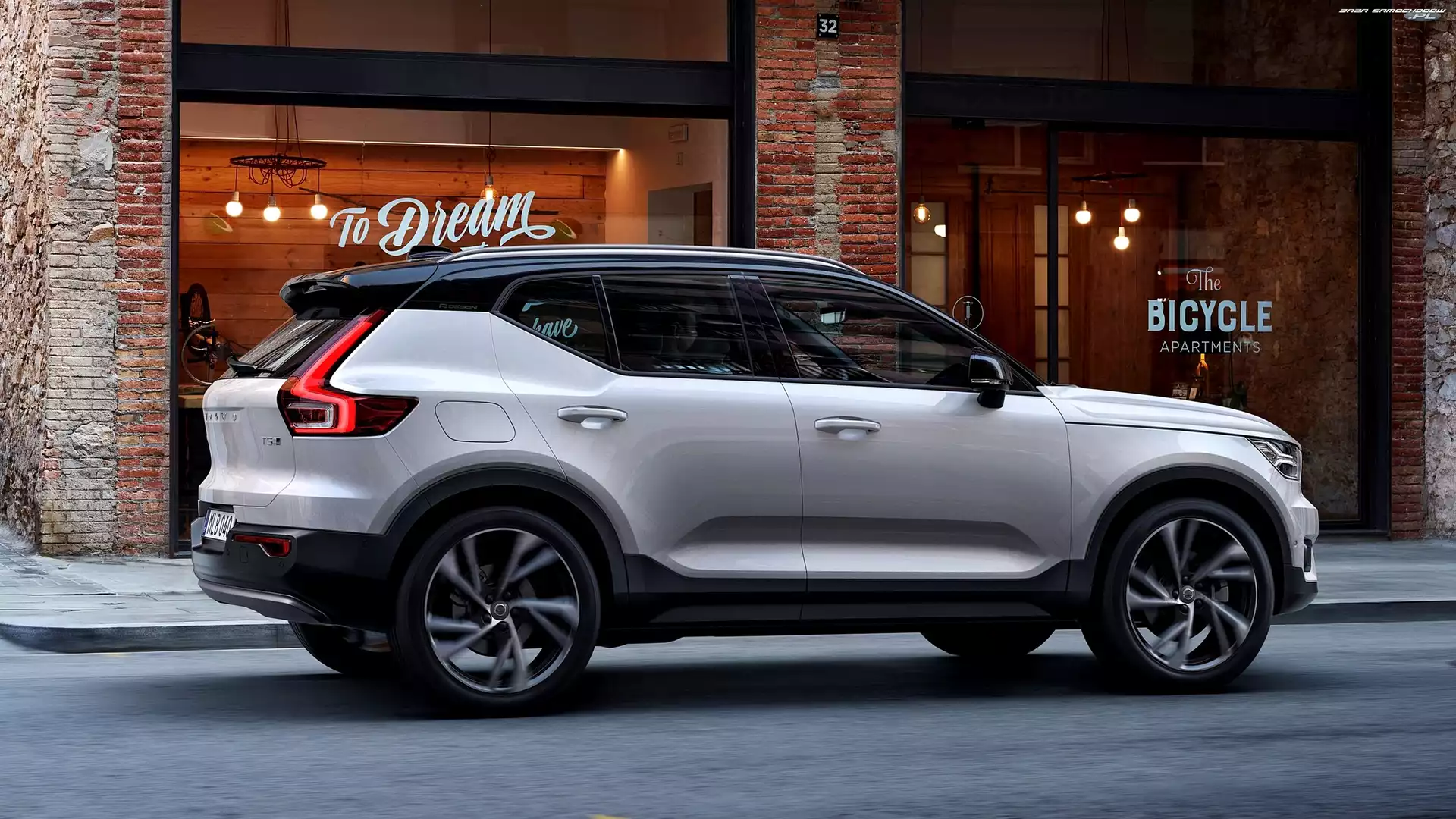Budynek, Ściana, XC40, Volvo, 2018