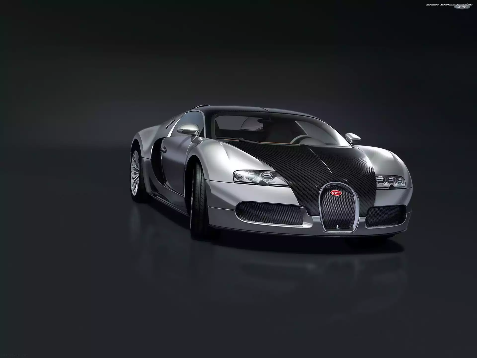 Bugatti Veyron, Czarno, Srebrne