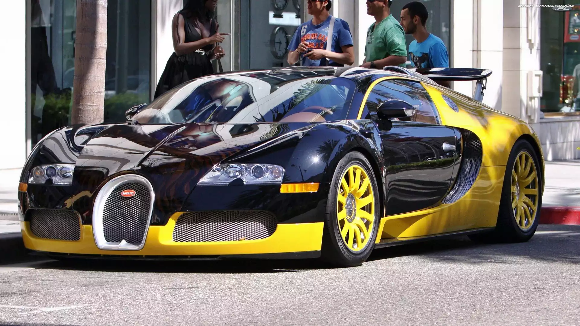 Bugatti Veyron, Żółto, Granatowy