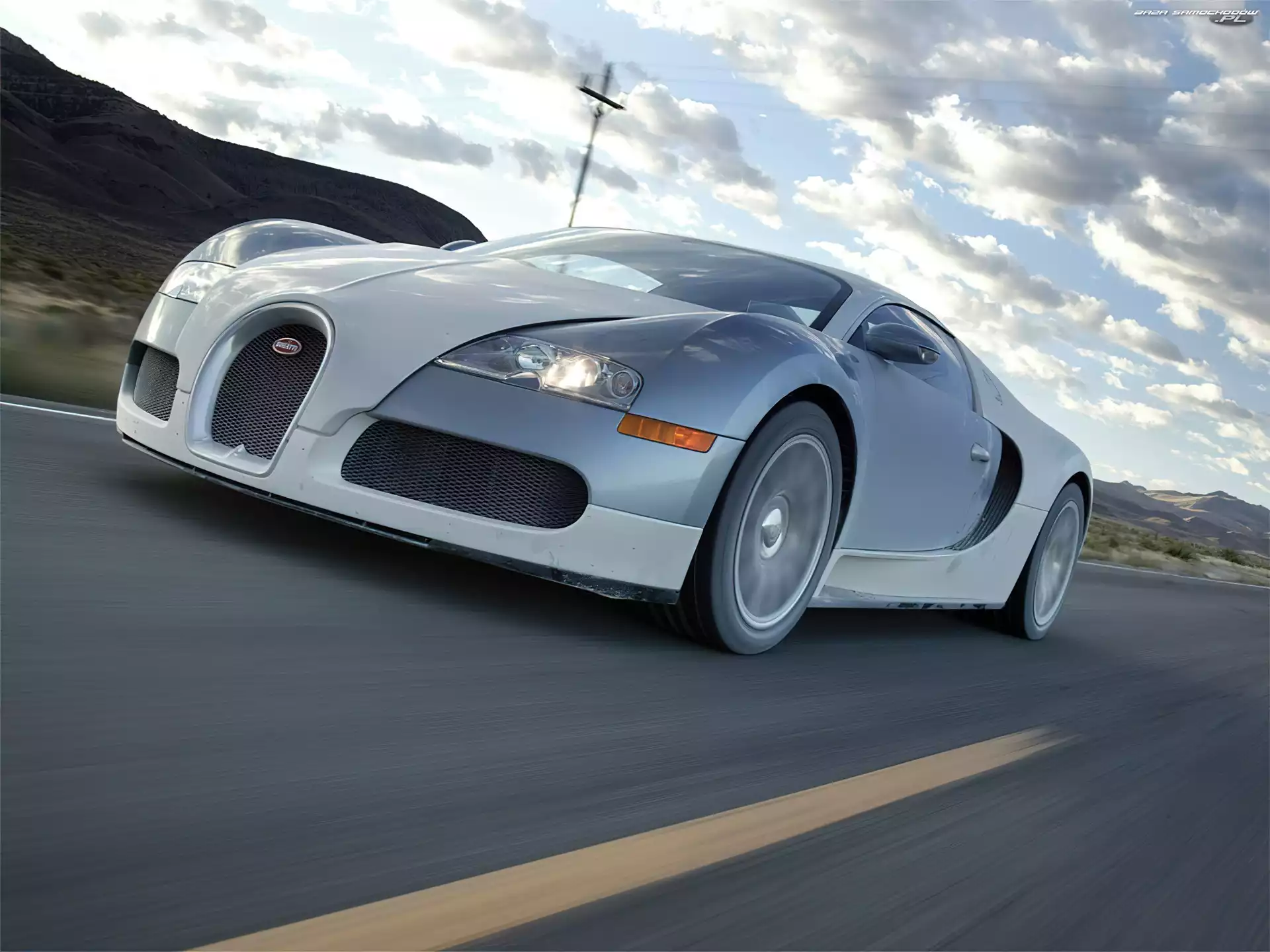 Bugatti Veyron, Prędkość, Szary, Duża