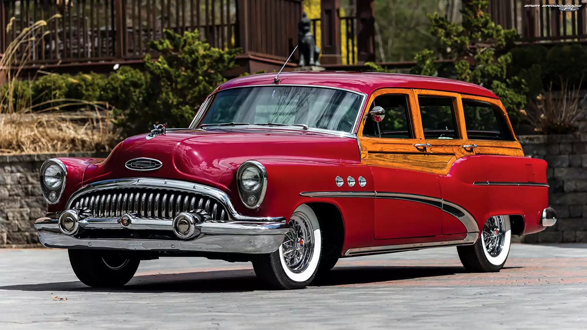 Buick Estate Wagon, Zabytkowy, Czerwony, 1953