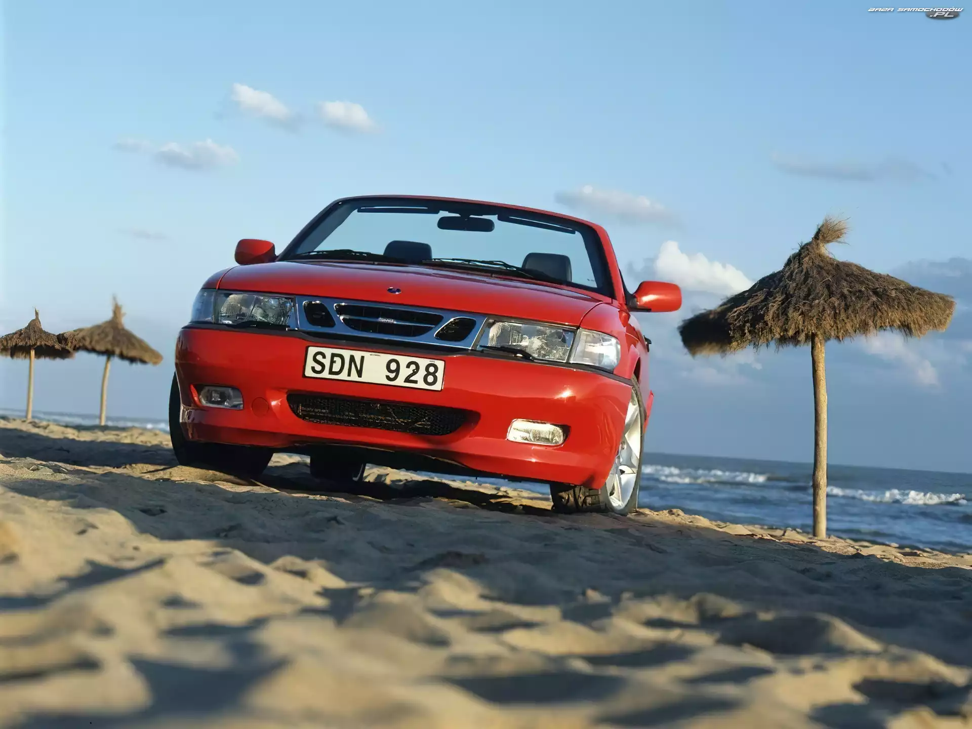 Cabrio, Saab 9-3, Czerwony