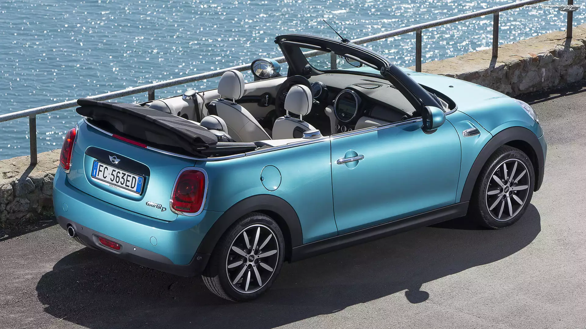 Cabrio, Niebieski, Mini Cooper