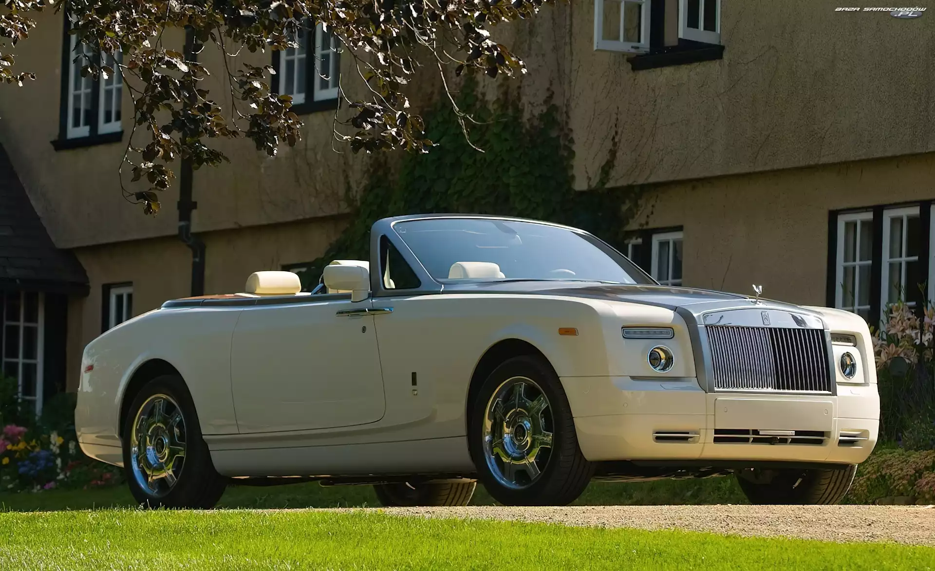 Cabrio, Biały, Rolls-Royce Phantom Drophead