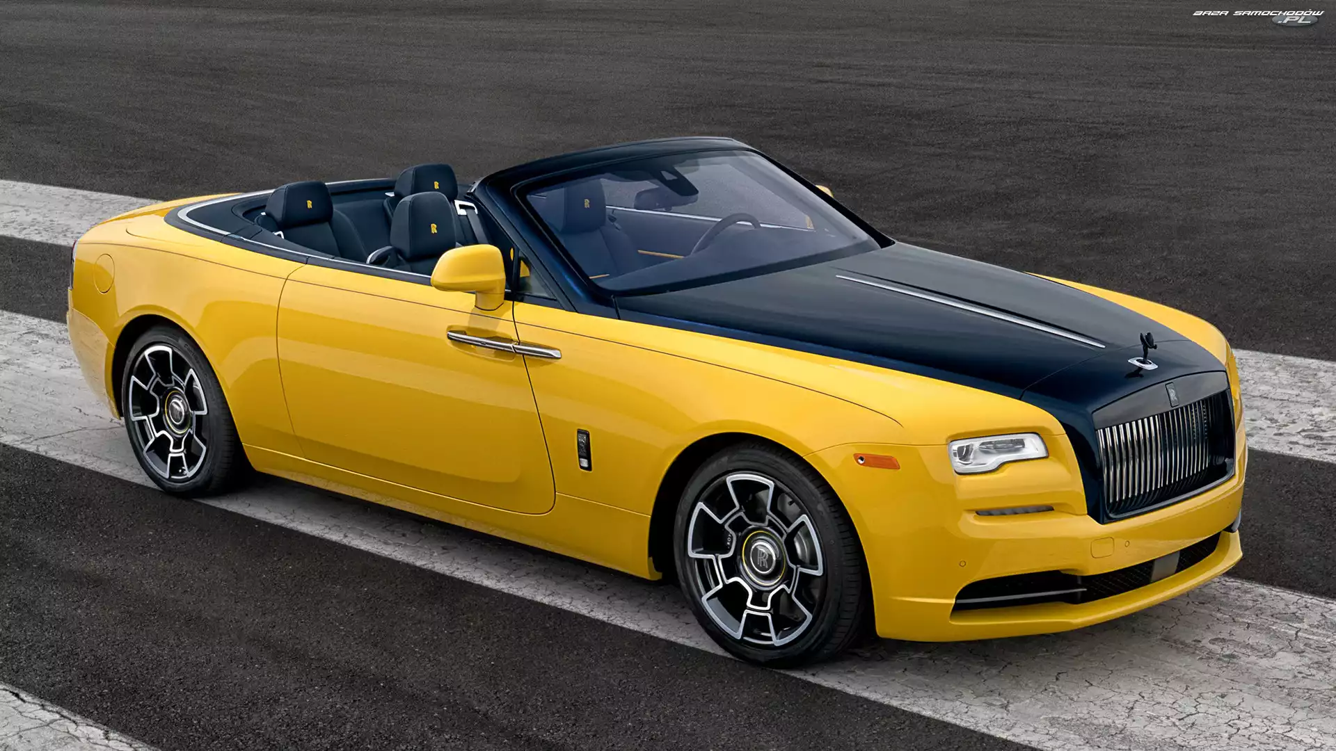 Cabrio, Żółty, Rolls-Royce Dawn
