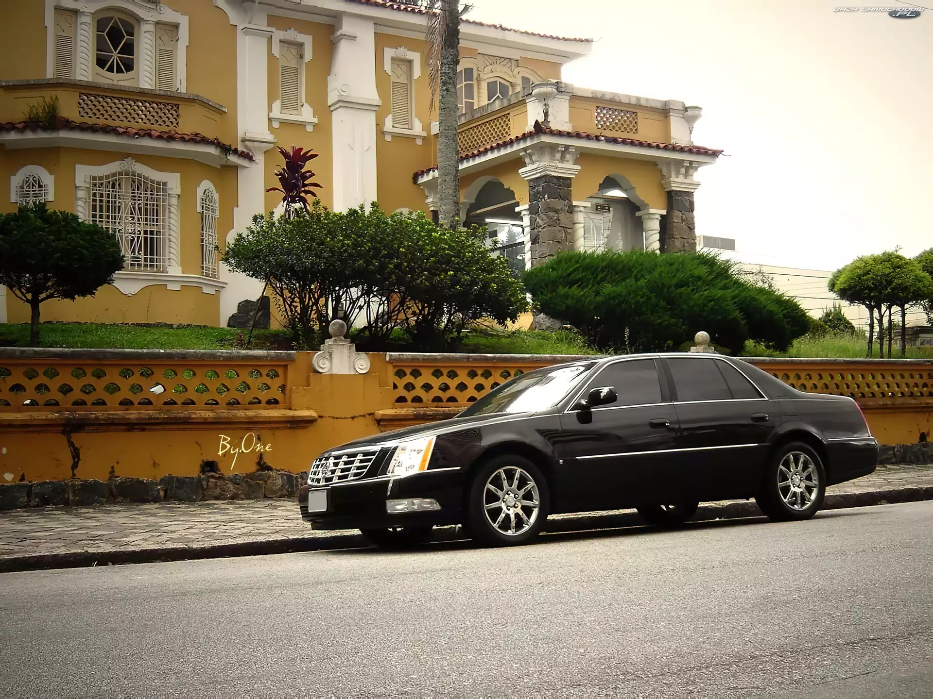 Czarny, Cadillac DTS, Szyby, Przyciemniane