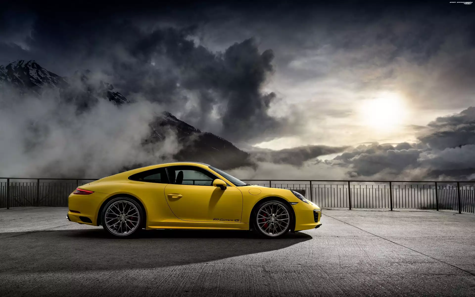 Carrera, 911, Samochód, Żółty, Porsche