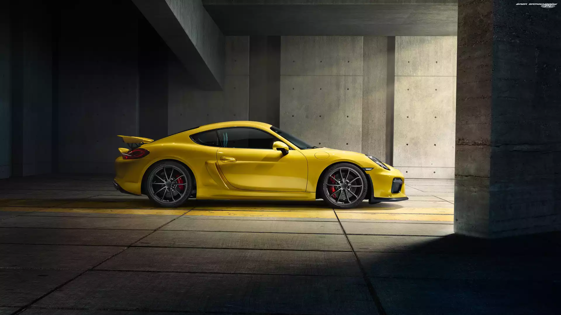 Żółte, Porsche Cayman GT4