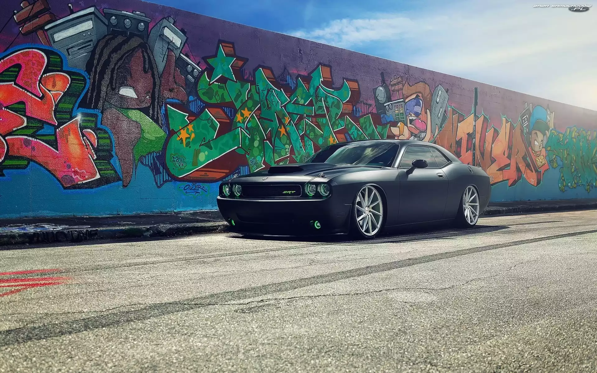 Challenger, Graffiti, Dodge, Mur