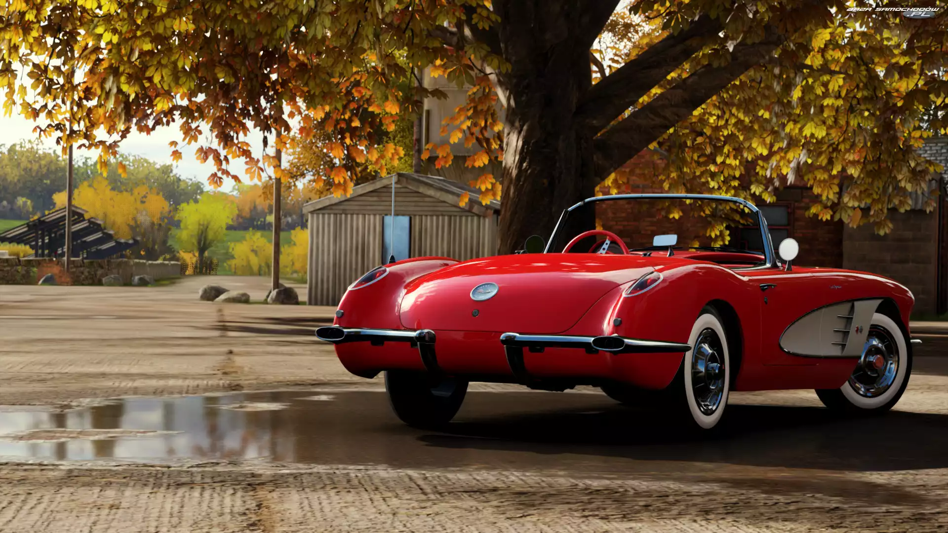 1960, Chevrolet Corvette, Forza Horizon 4, Gra, Czerwony