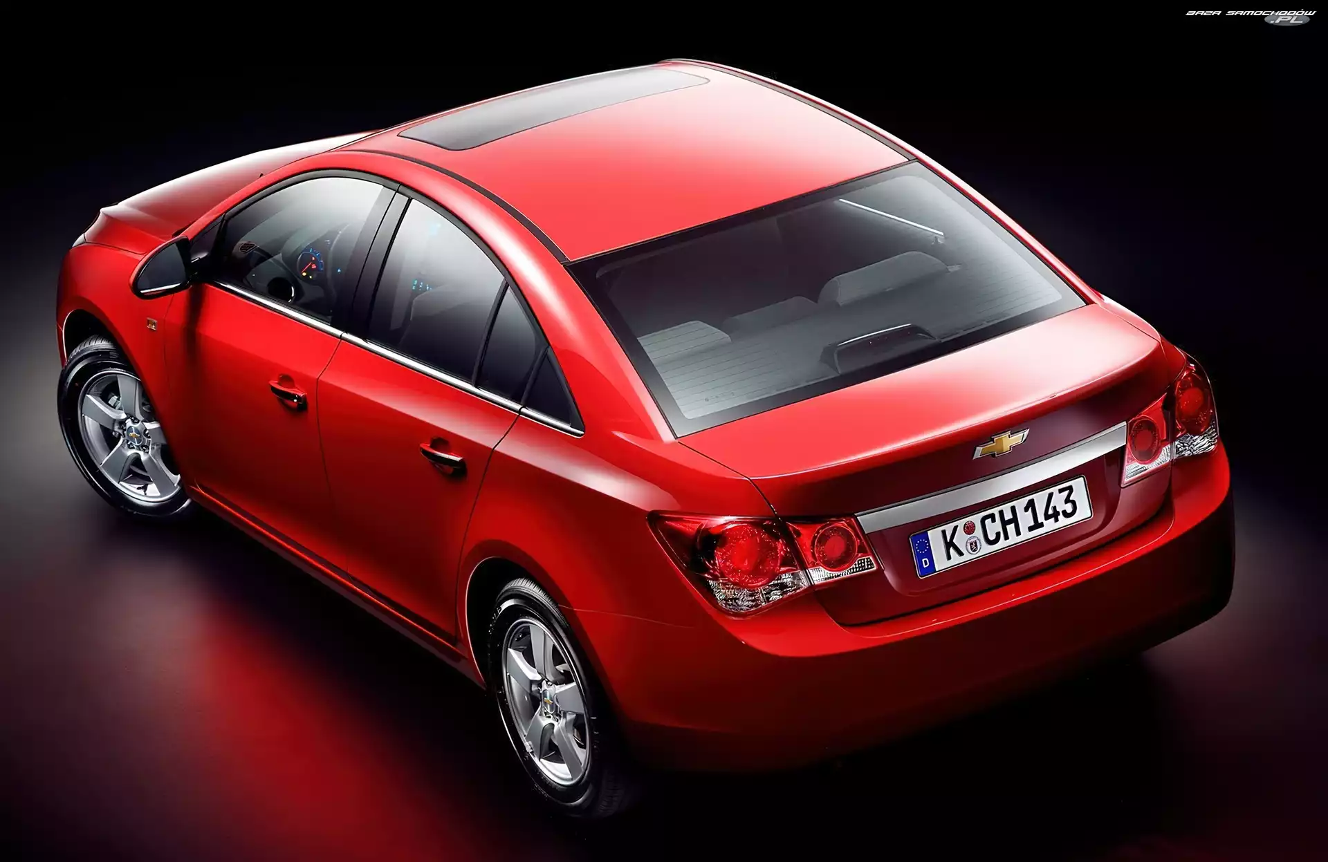 Chevrolet Cruze, Tył, Czerwony, Lampy