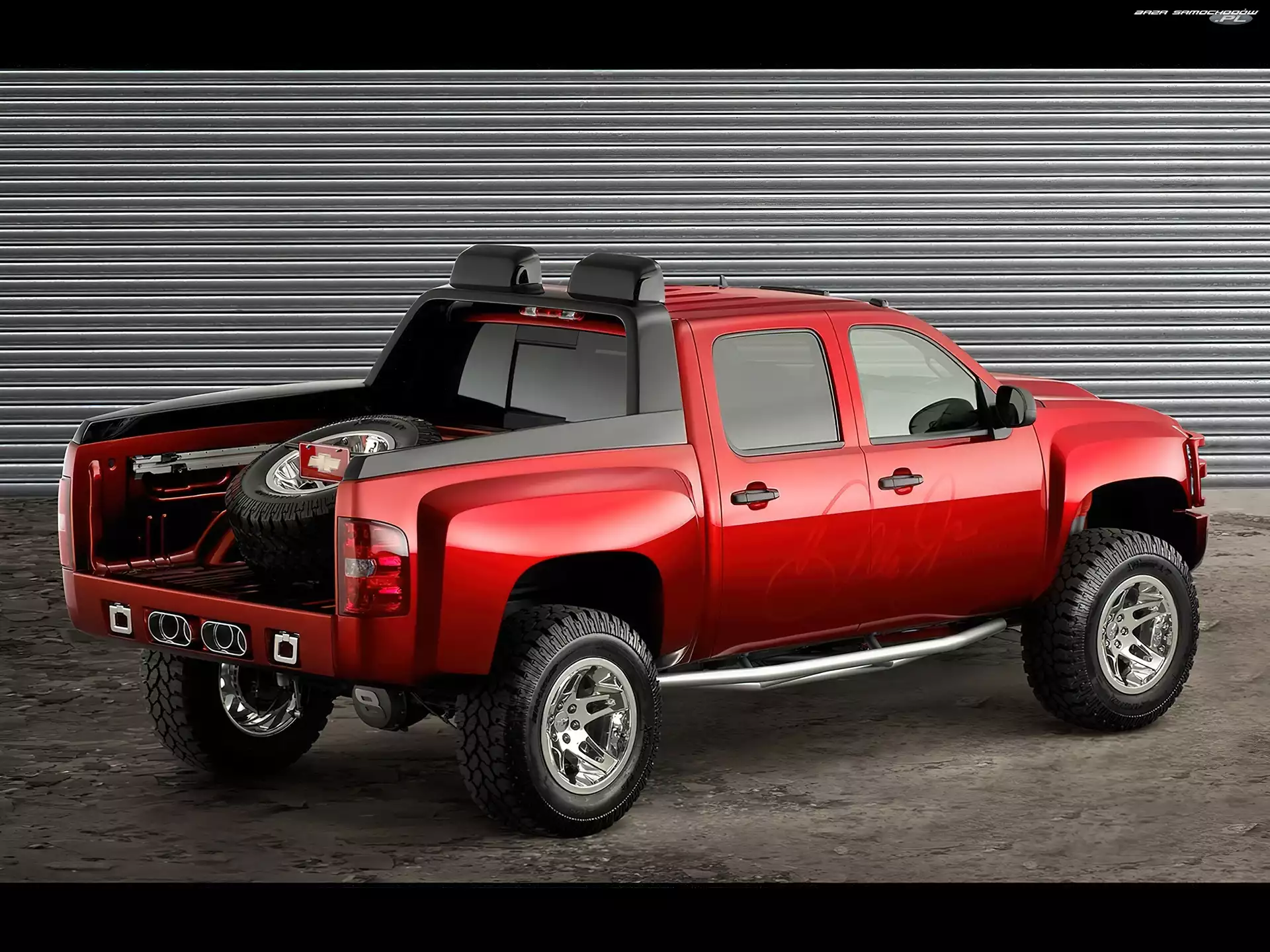 Chevrolet Silverado, Zapasowe, Podniesiony, Koło