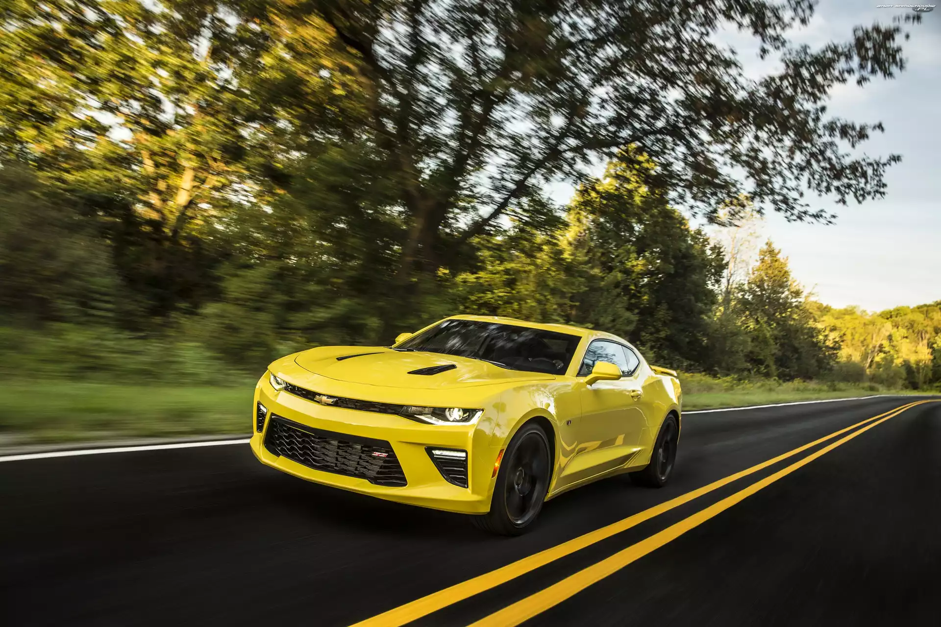 Chevrolet, Żółty, Samochód, Camaro