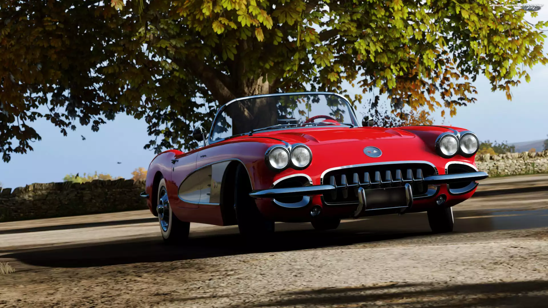 1960, Chevrolet Corvette, Czerwony, Forza Horizon 4, Zabytkowy