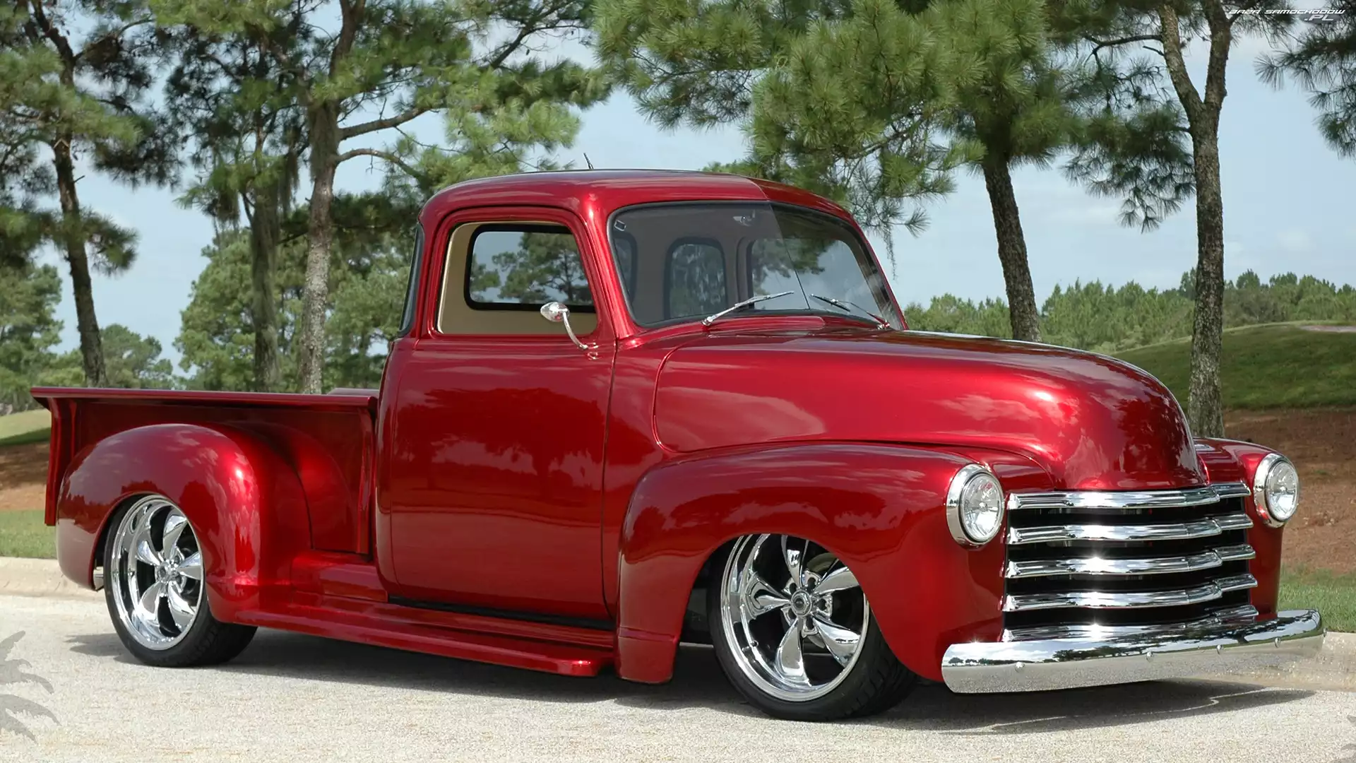 Chevy, 1949, Czerwony, Pick-Up