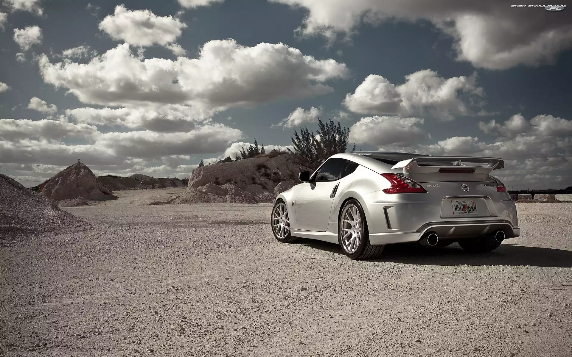 Chmury, Srebrny, Nissan 370Z