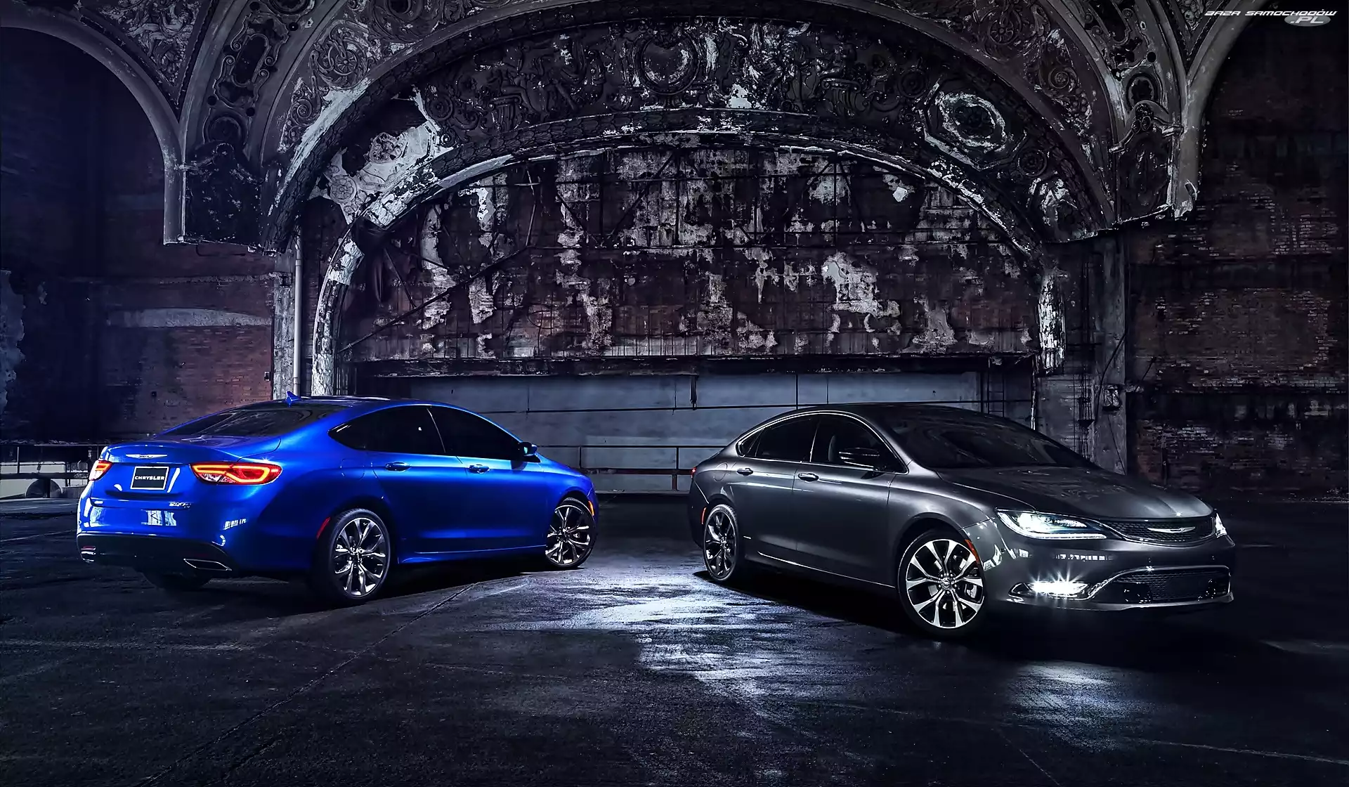Chrysler 200C, Czarny, Samochody, Niebieski