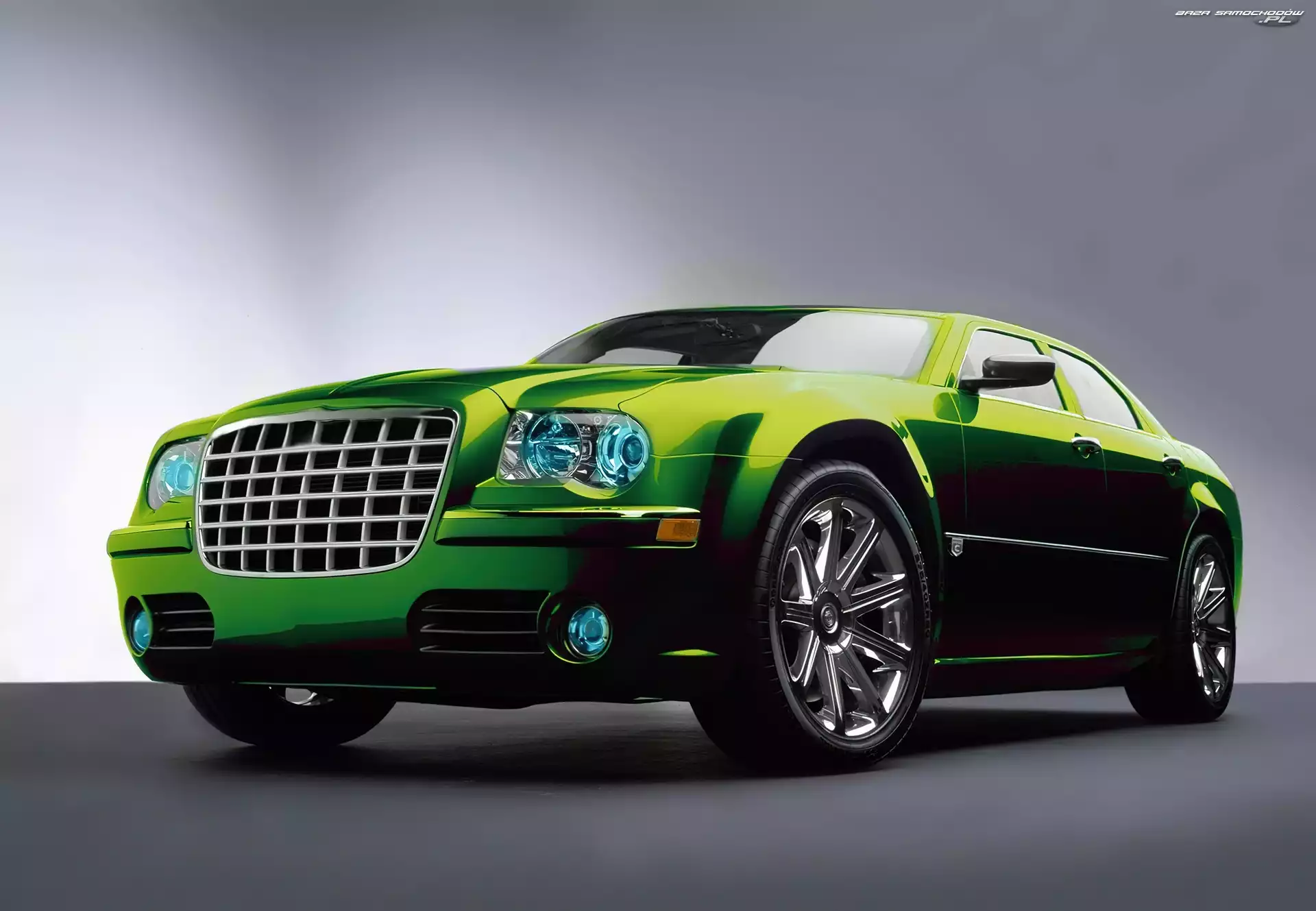 Zielony, Chrysler 300C, Grafika, Projekt