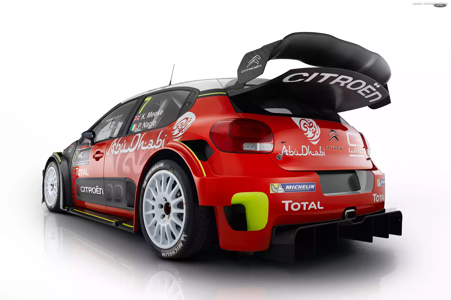 Citroen C3 WRC, Tył, Rajdowy, 2017