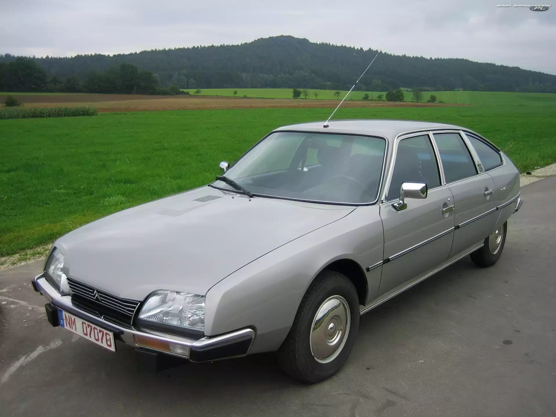 Srebrny, Citroen CX, Lusterka, Chromowane