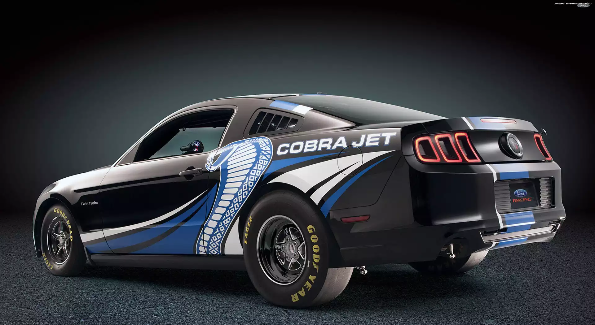 Cobra Jet, czarny, Ford Mustang