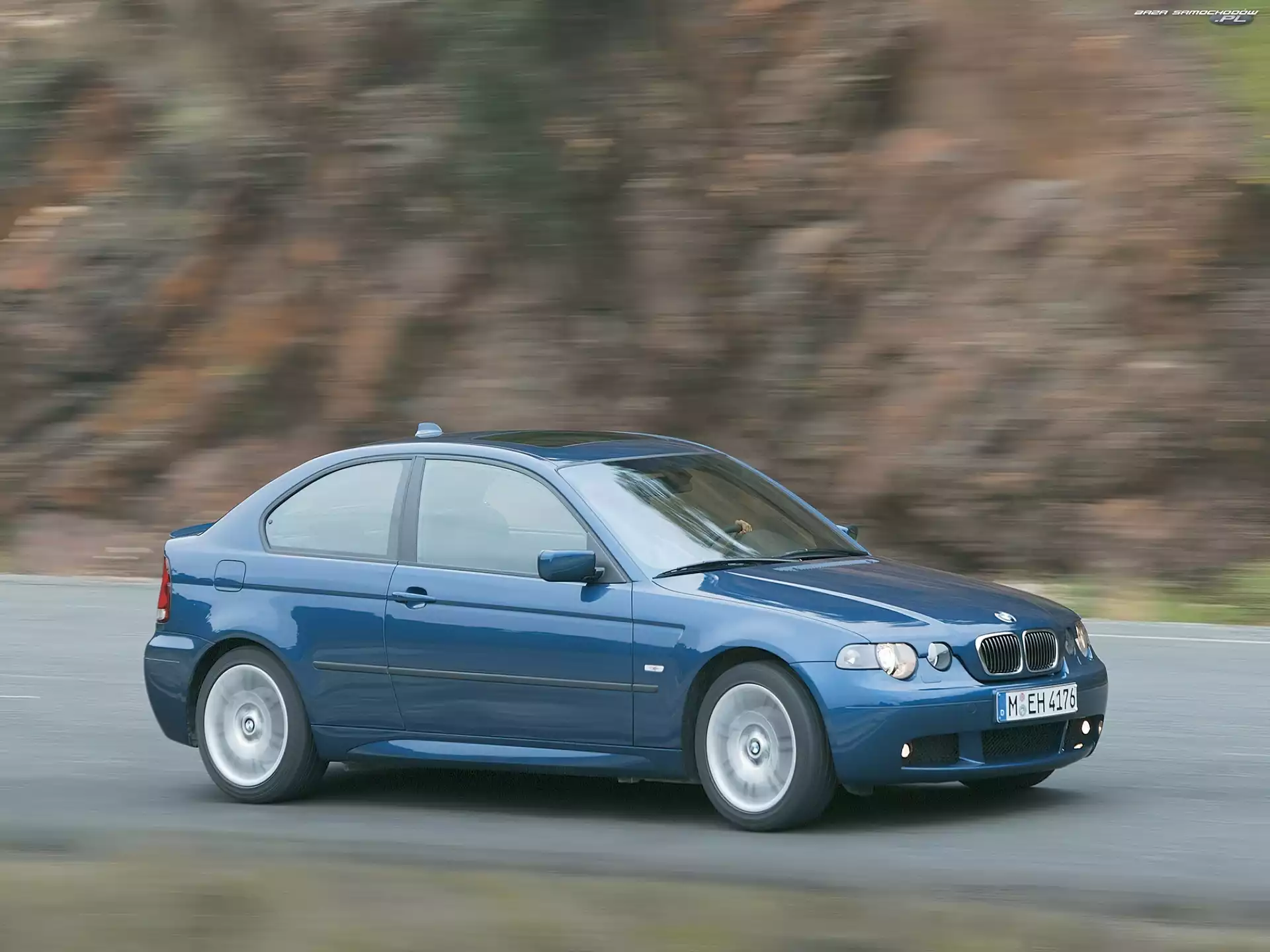 Compact, Niebieskie, BMW 325ti
