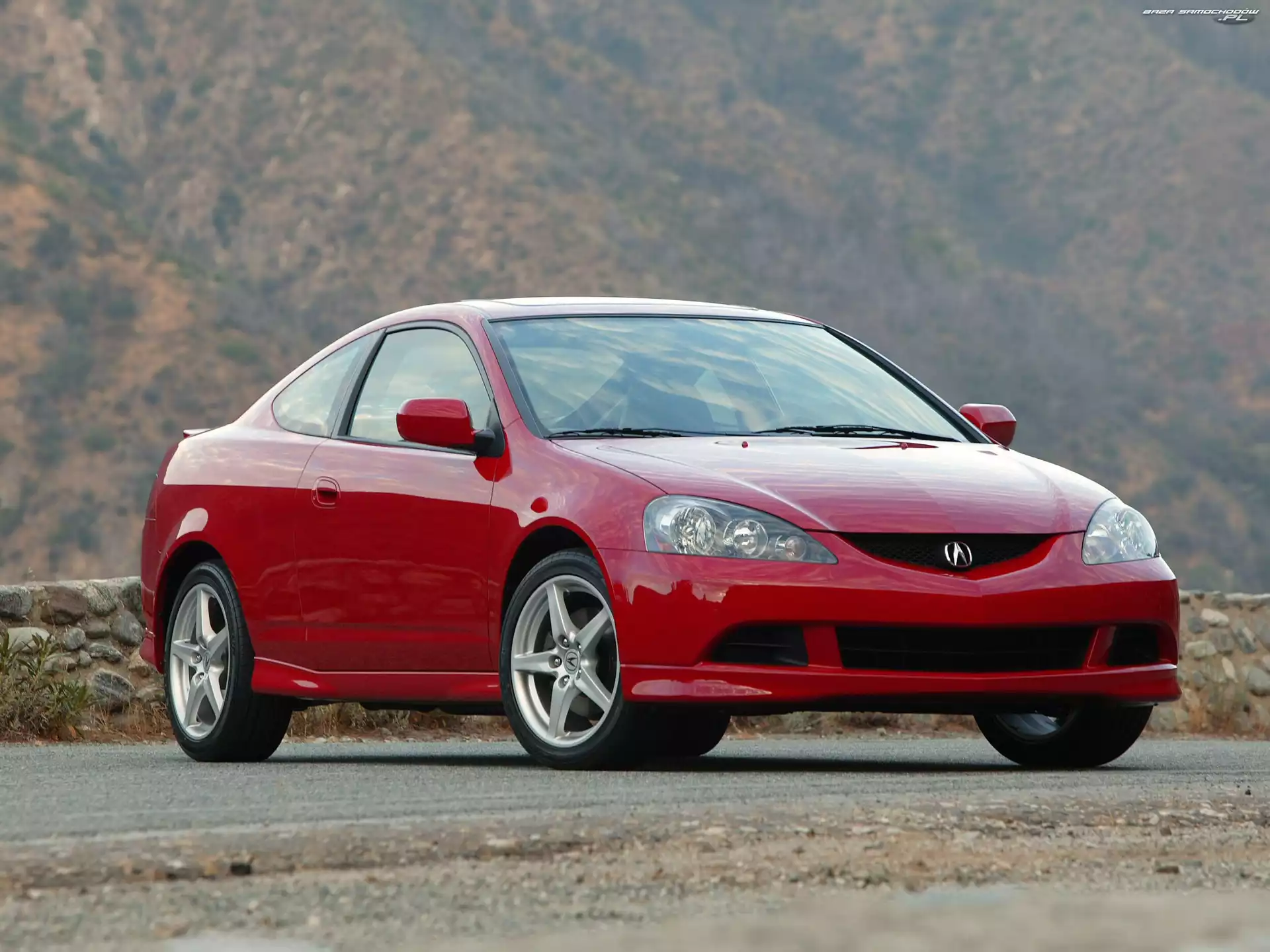 Coupe, Czerwona, Acura RSX