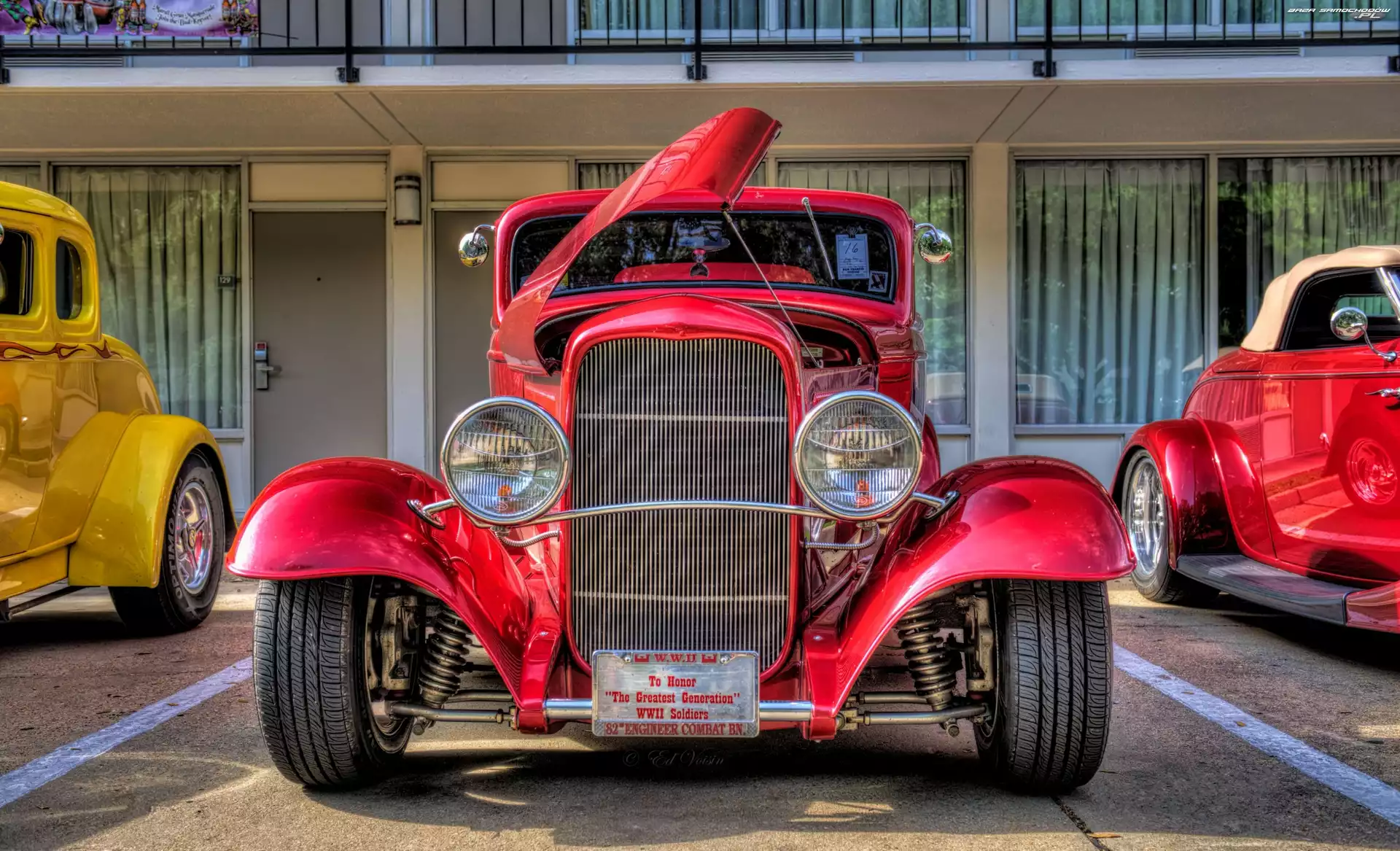 Coupe, Czerwony, Ford Retro