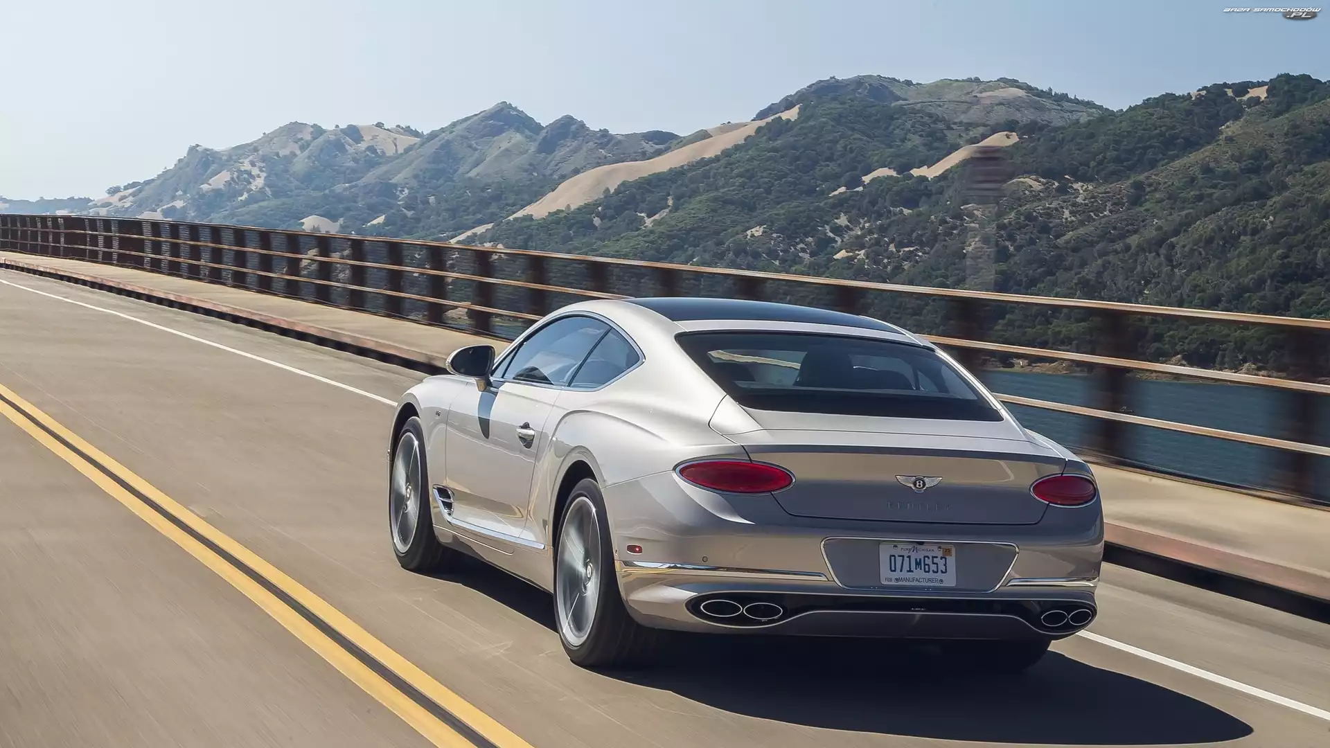 Coupe, Srebrny, Bentley Continental GT V8