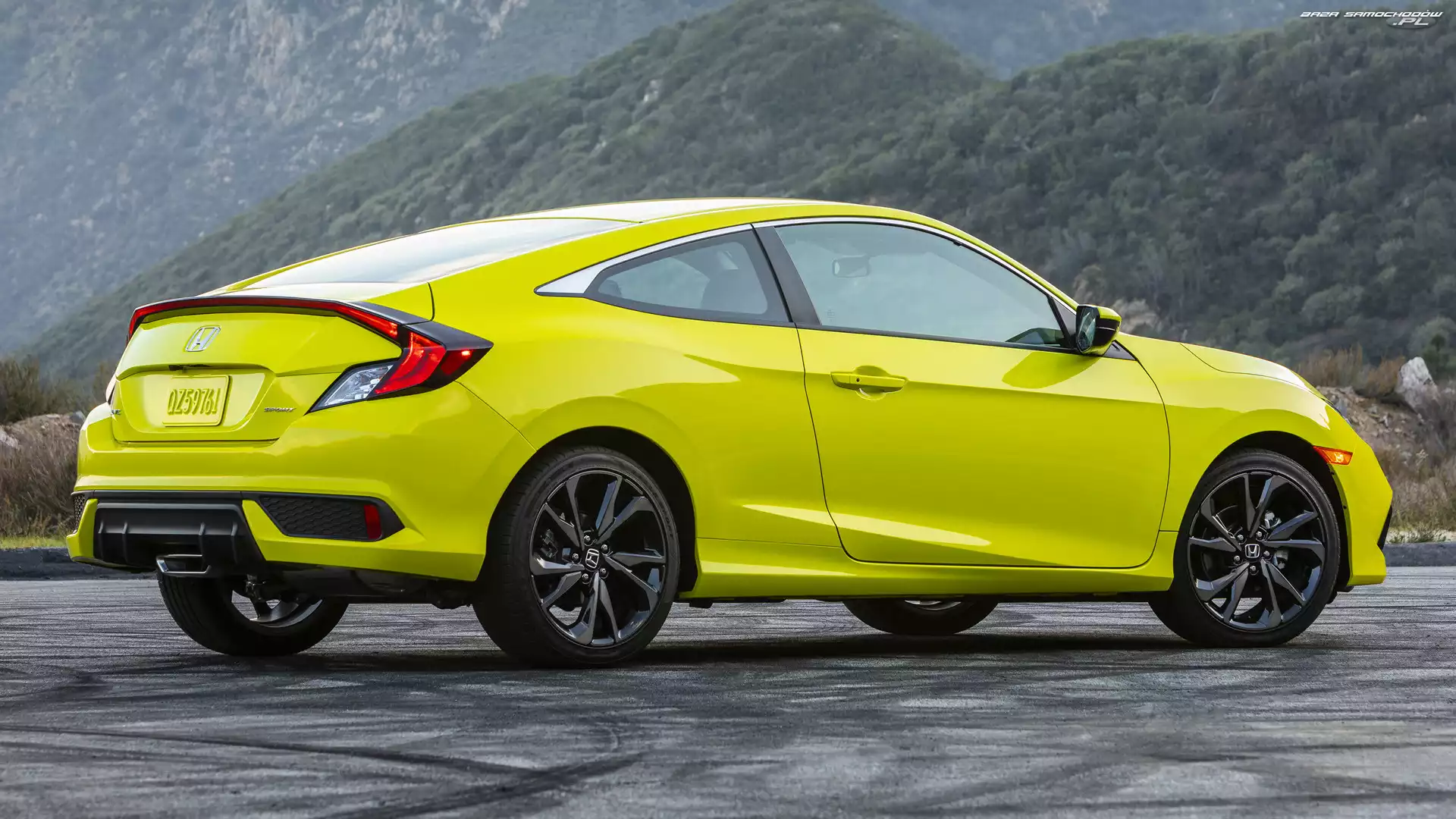 Coupe, Żółta, Honda Civic