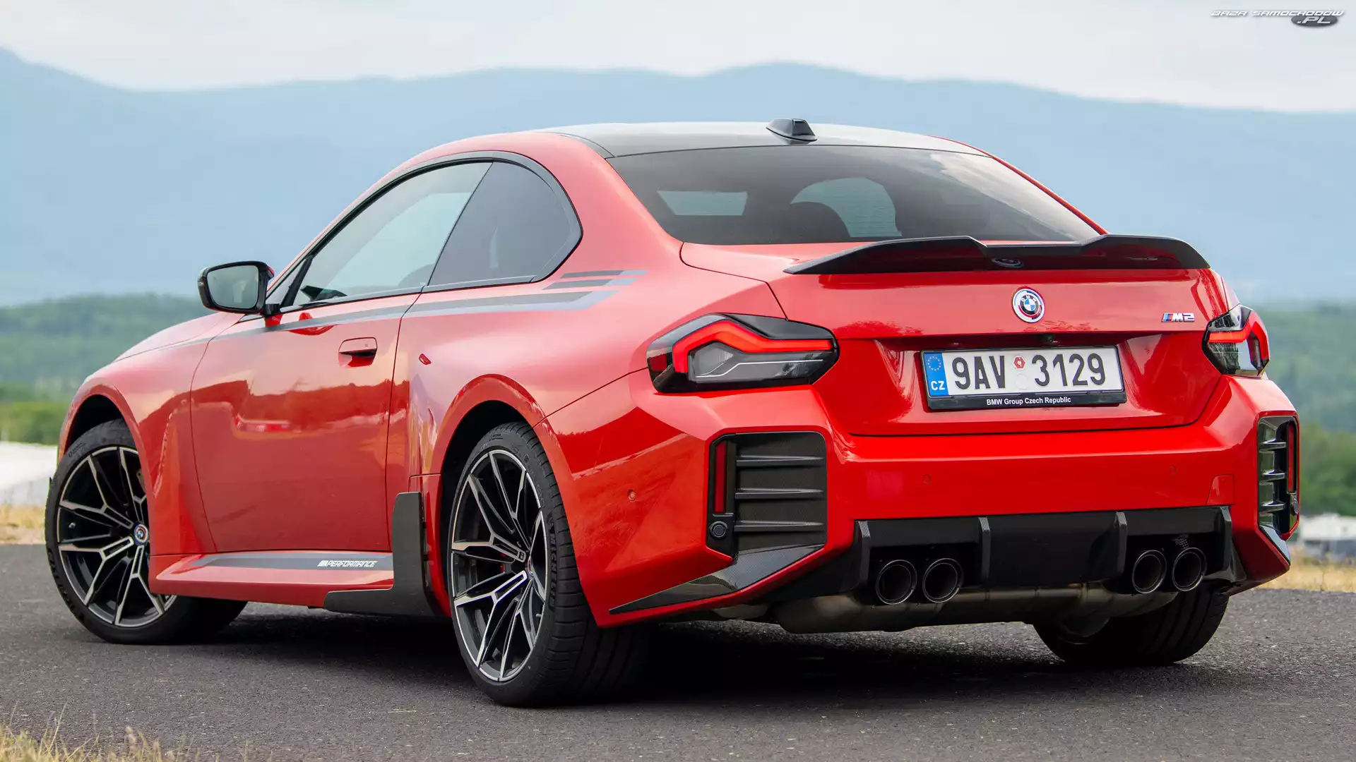 Czerwone, BMW M2 Coupe, Bok, Tył