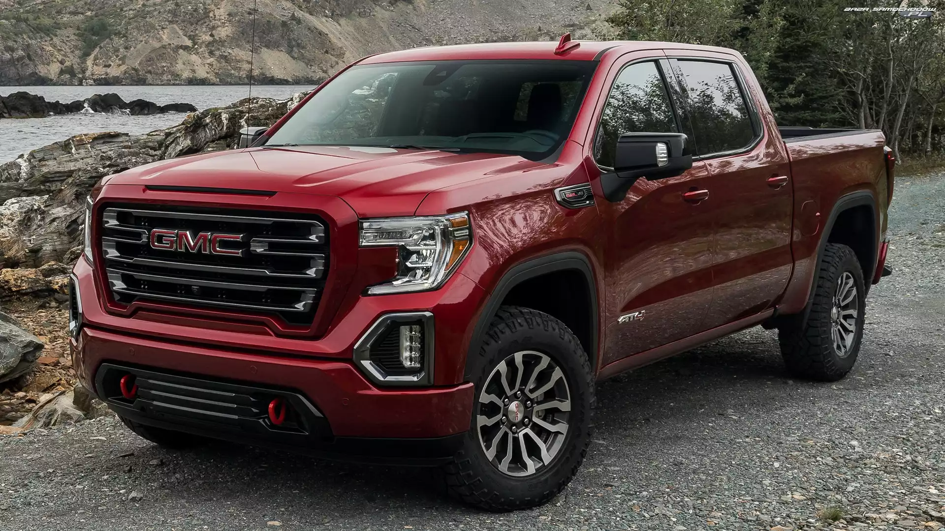 Czerwone, GMC Sierra AT4