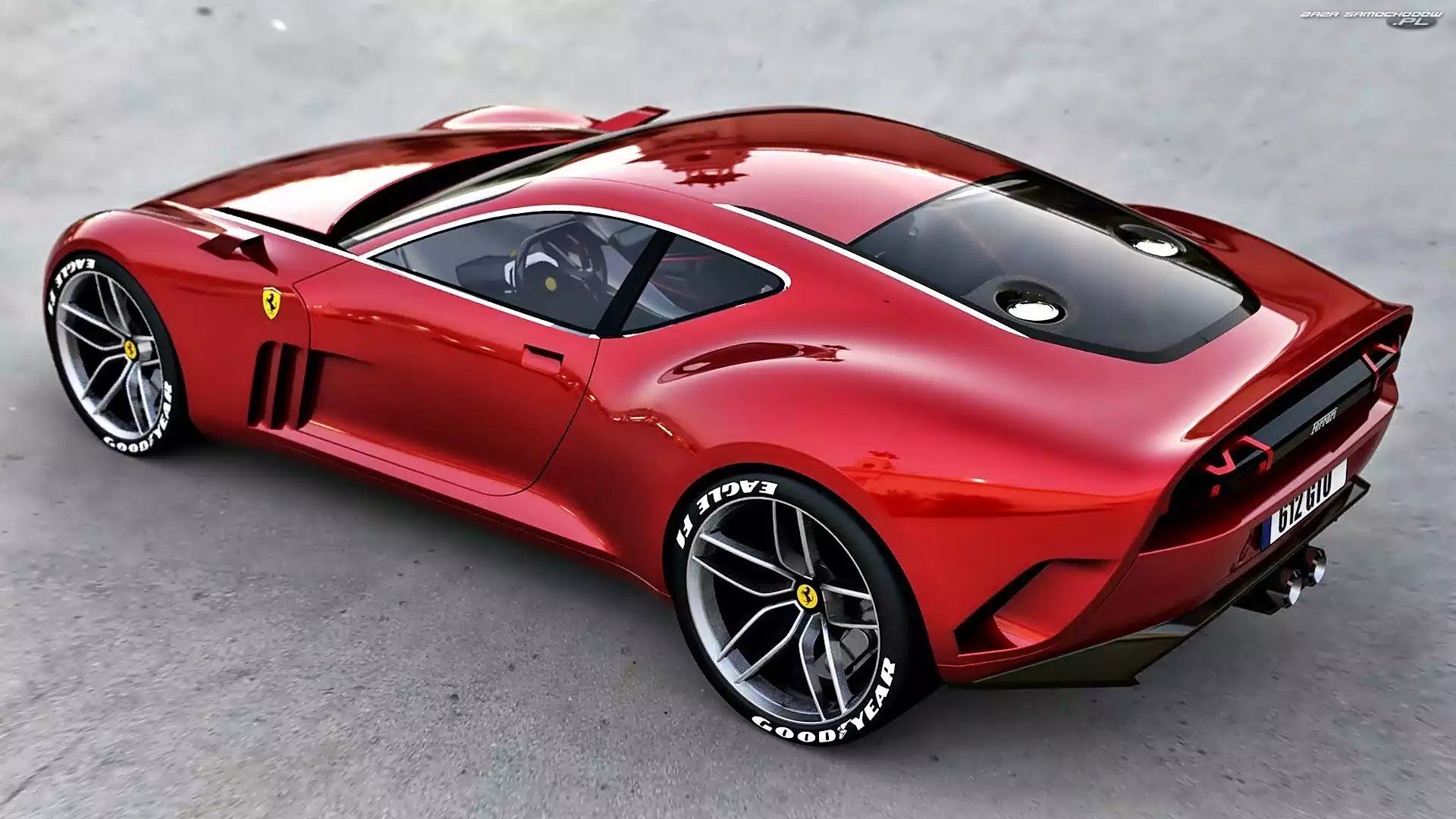 Czerwony, Ferrari, 612 GTO