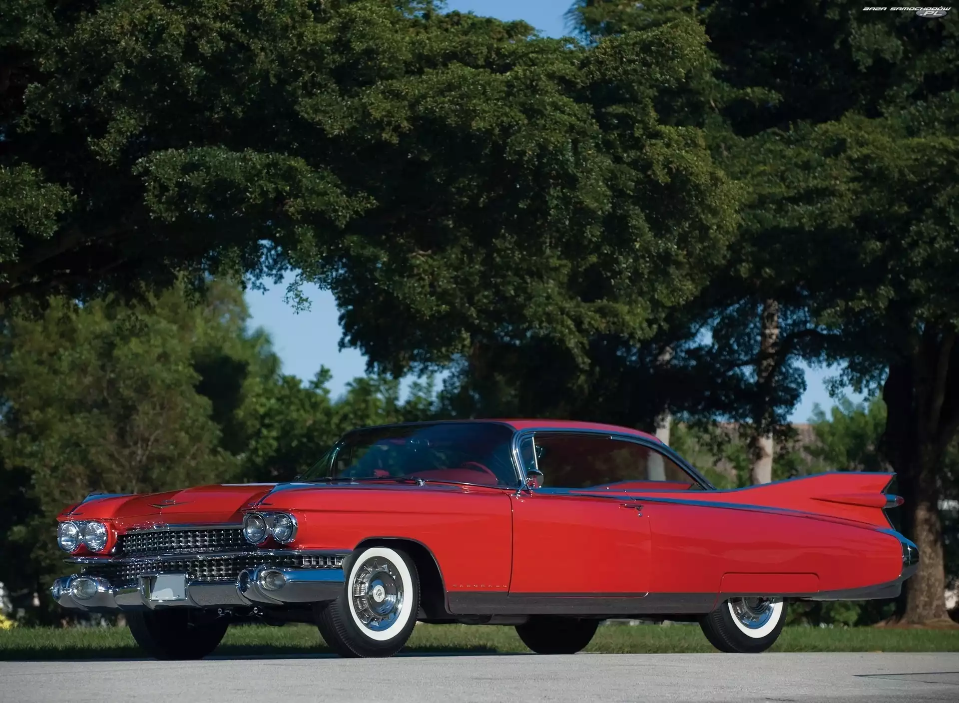 Czerwony, Zabytkowy, Cadillac Eldorado