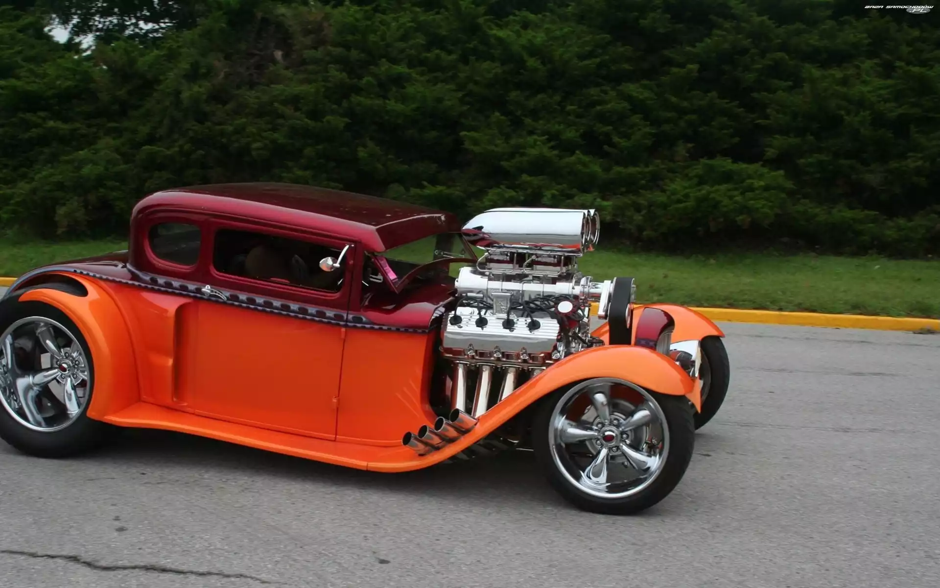 Ford, Czerwony, 1930, Mudel A Street Rod