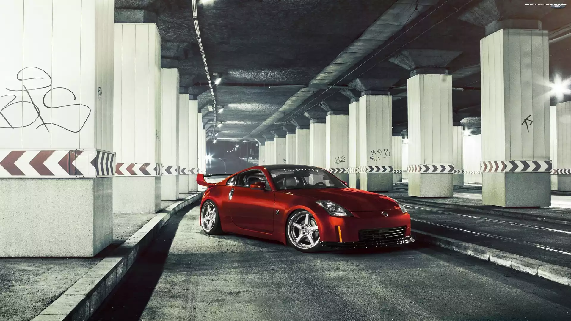 Nissan, Czerwony, Samochód