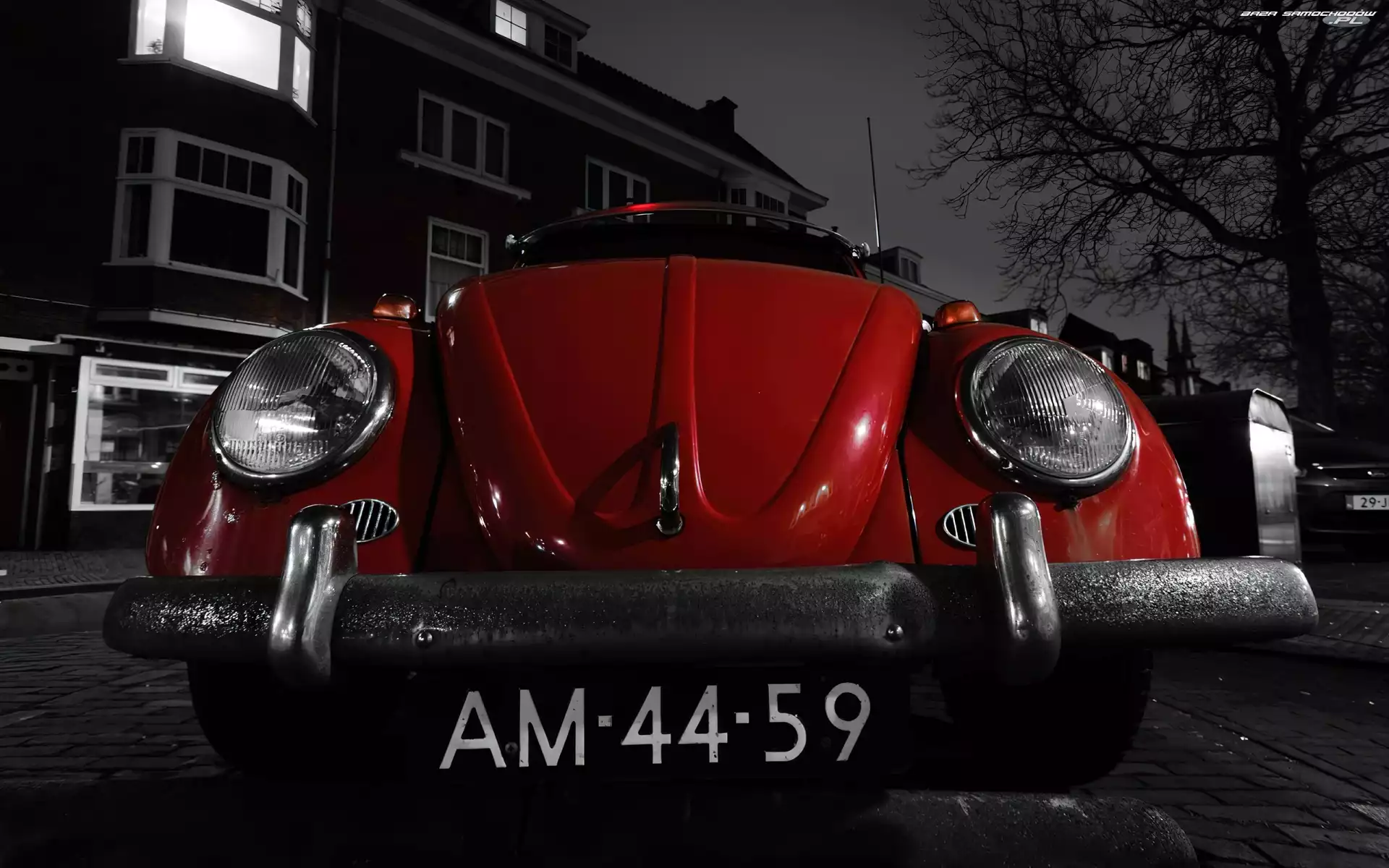 Czerwony, Volkswagen Garbus, Stary, Samochód