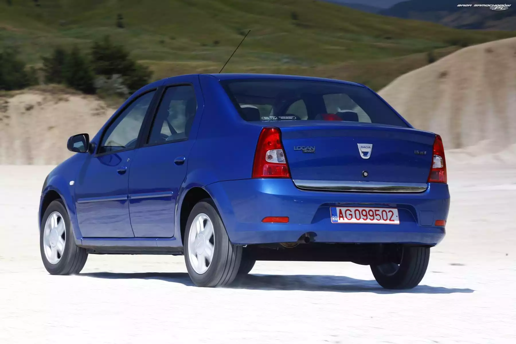 Dacia Logan, Bagażnika, Niebieska, Klapa