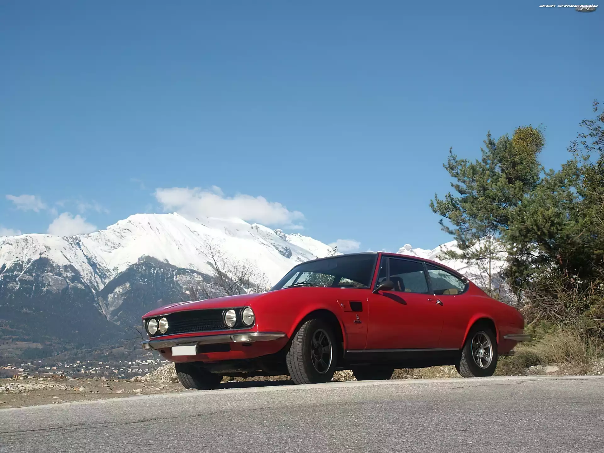 Śnieg, Fiat Dino, Góry